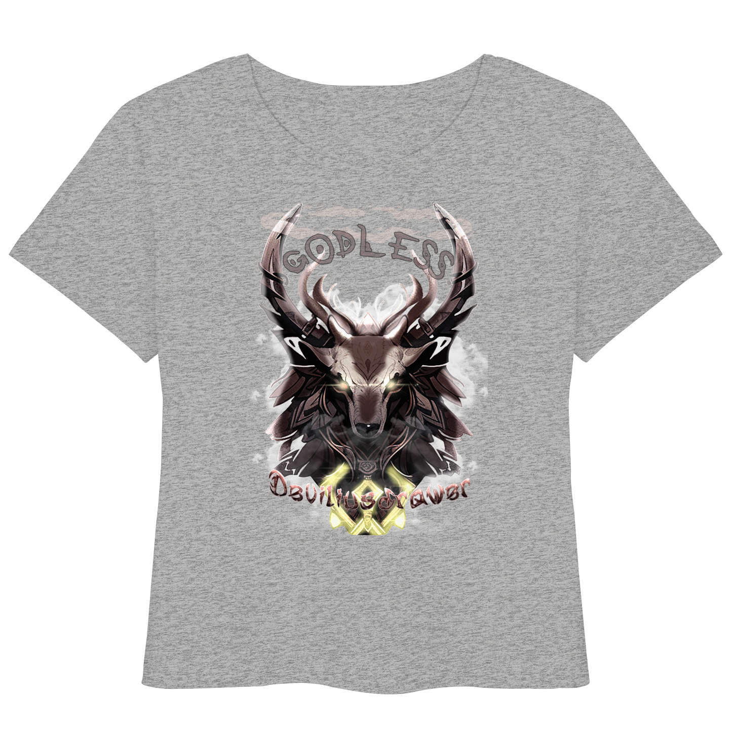 Deviliusdrawer Godless Deer - Womens Organic Lightweight T-Shirt