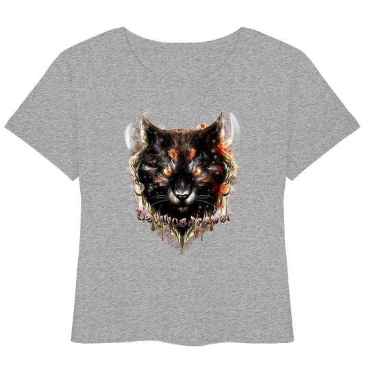 Deviliusdrawer Red Devil Cat - Womens Organic Lightweight T-Shirt