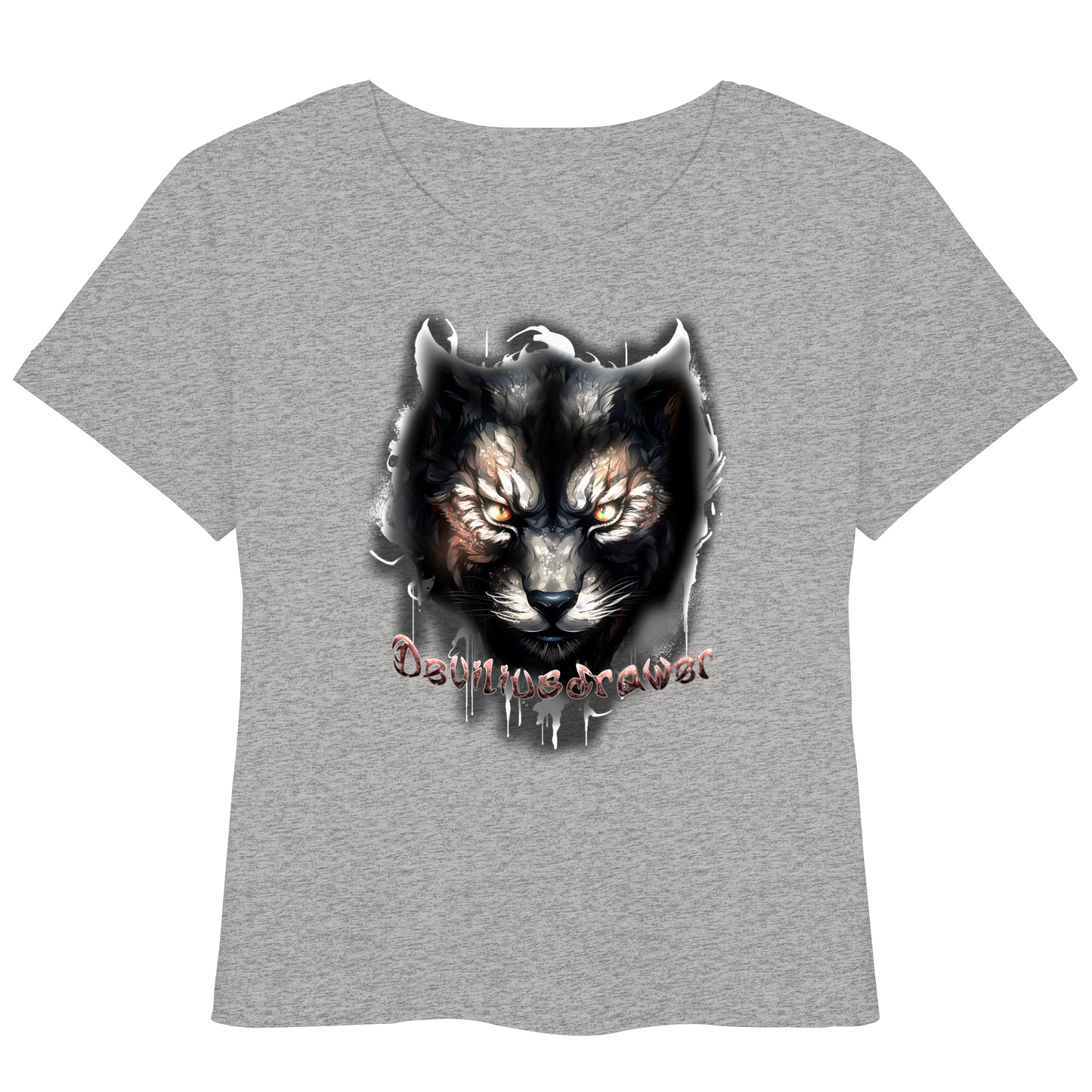 Deviliusdrawer Vampire Cat - Womens Organic Lightweight T-Shirt