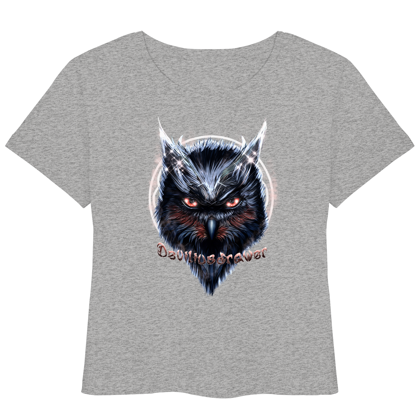 Deviliusdrawer Fire Owl - Womens Organic Lightweight T-Shirt