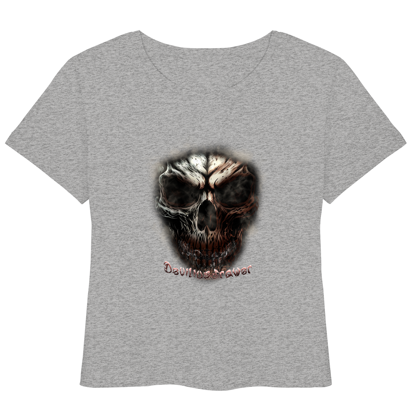 Deviliusdrawer Fire Skeleton - Womens Organic Lightweight T-Shirt