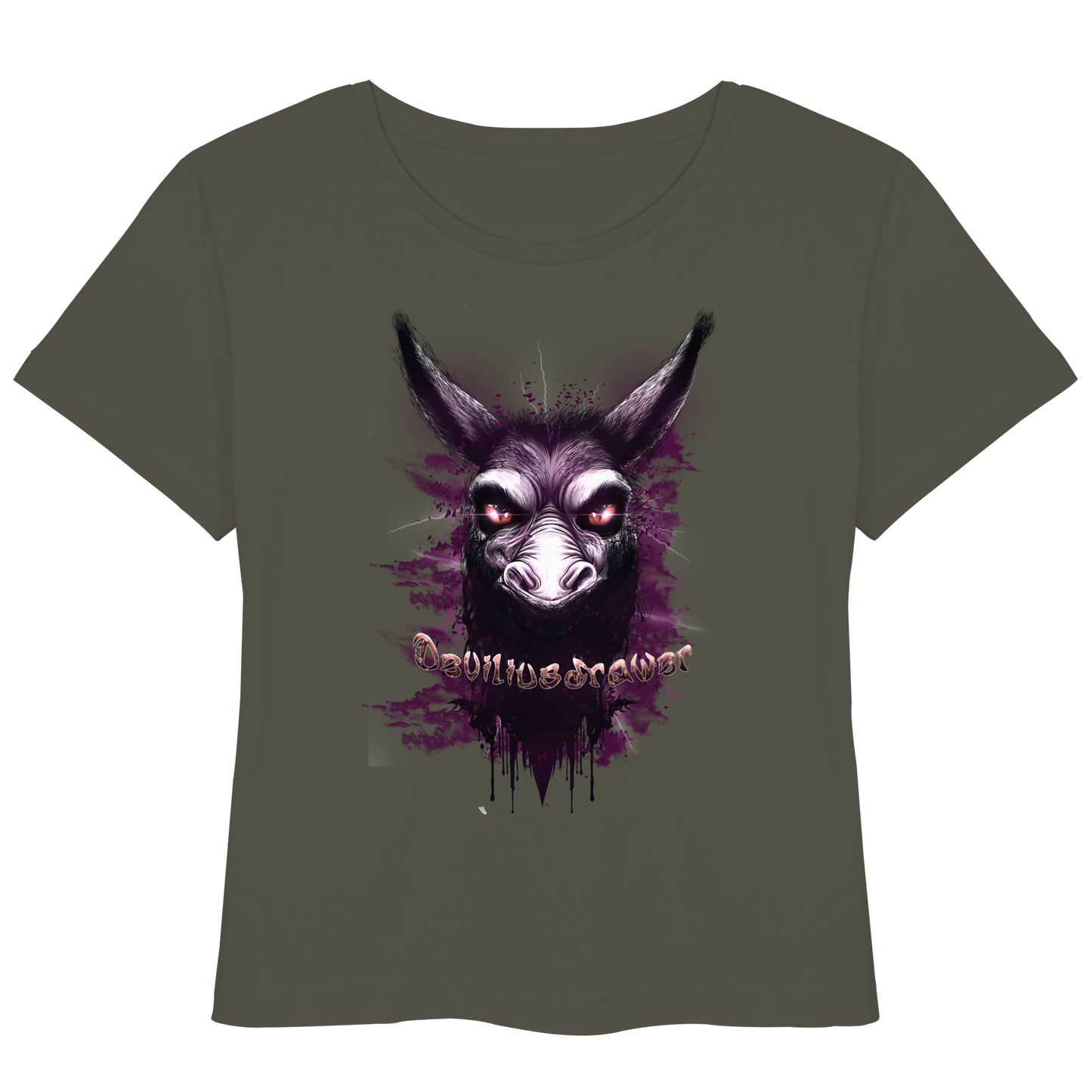 Deviliusdrawer Purple Donkey - Womens Organic Lightweight T-Shirt