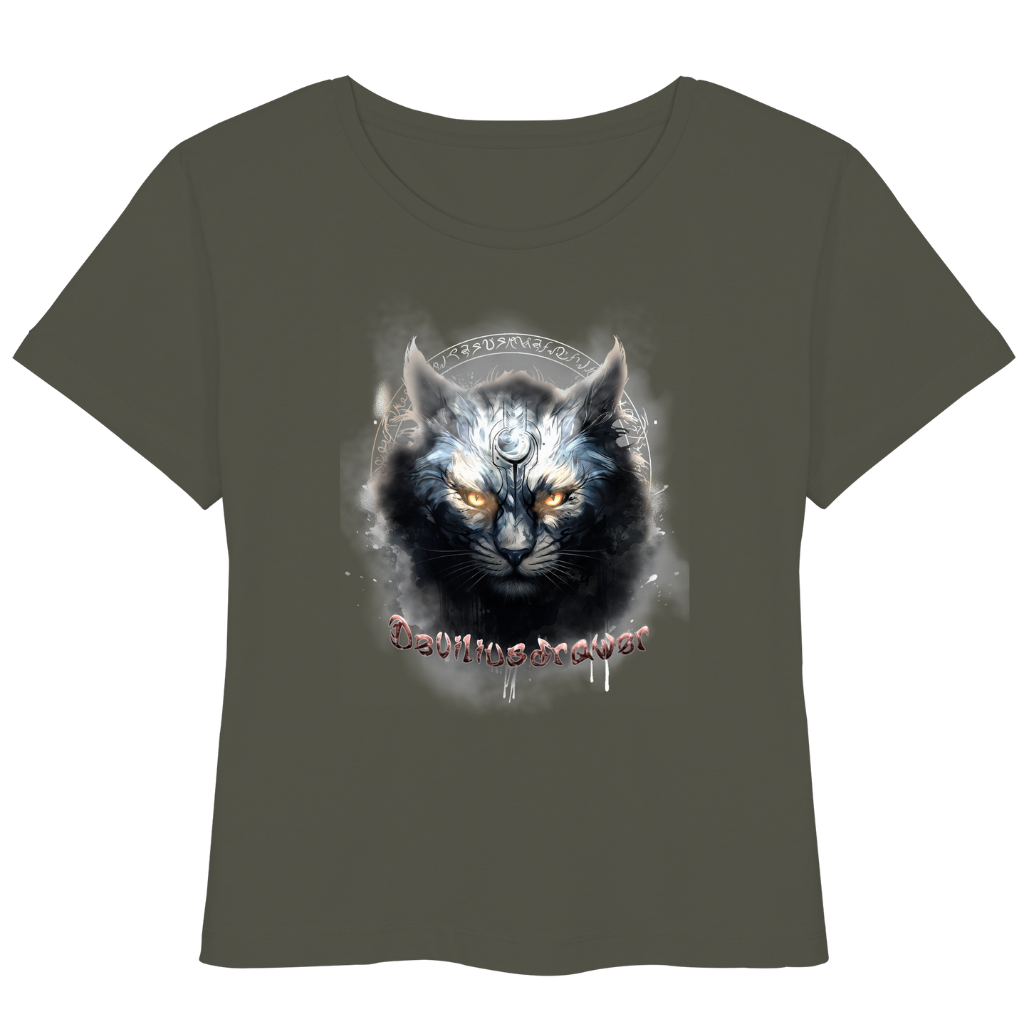 Deviliusdrawer Mysthic Cat - Womens Organic Lightweight T-Shirt