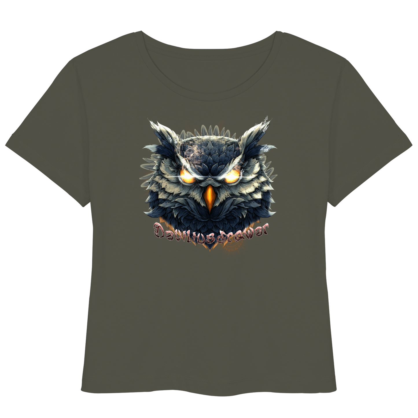 Deviliusdrawer Dark Fire Owl - Womens Organic Lightweight T-Shirt