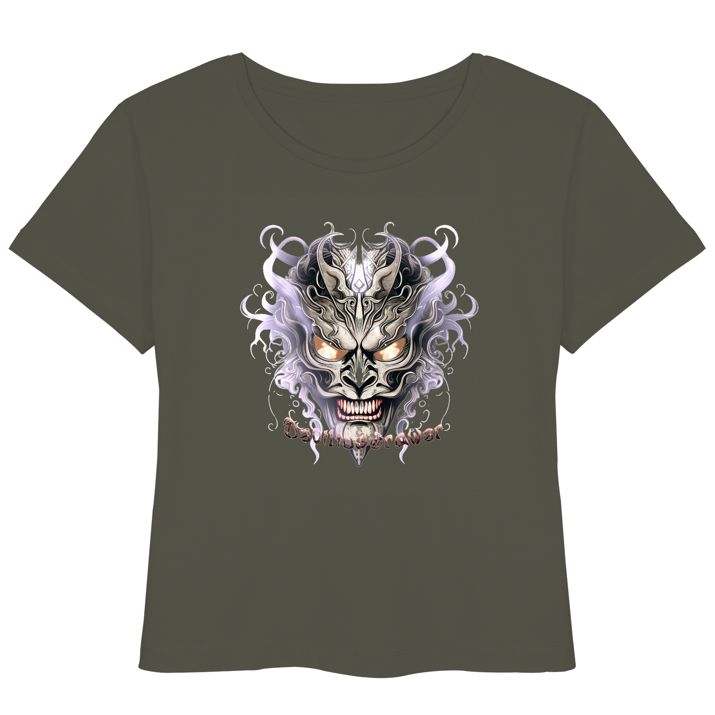 Deviliusdrawer Demon Mask Violet - Womens Organic Lightweight T-Shirt