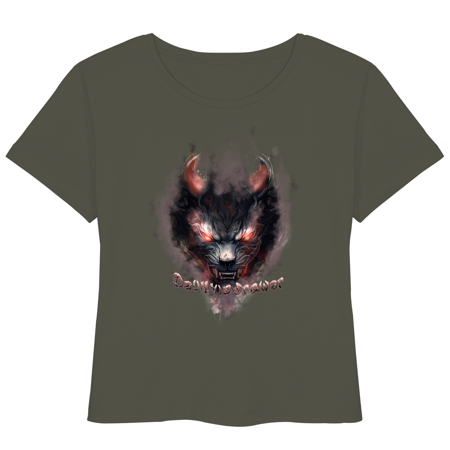 Deviliusdrawer Red Smoked Cat - Womens Organic Lightweight T-Shirt