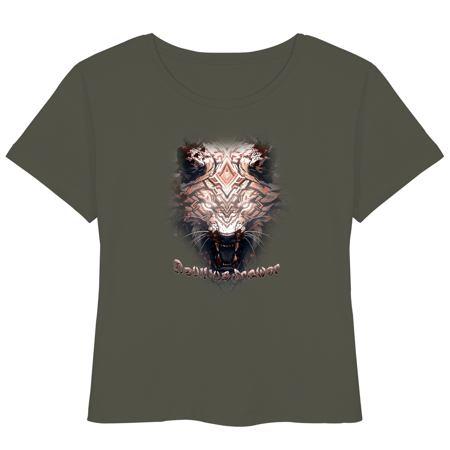 Deviliusdrawer Gold Metal Tiger - Womens Organic Lightweight T-Shirt