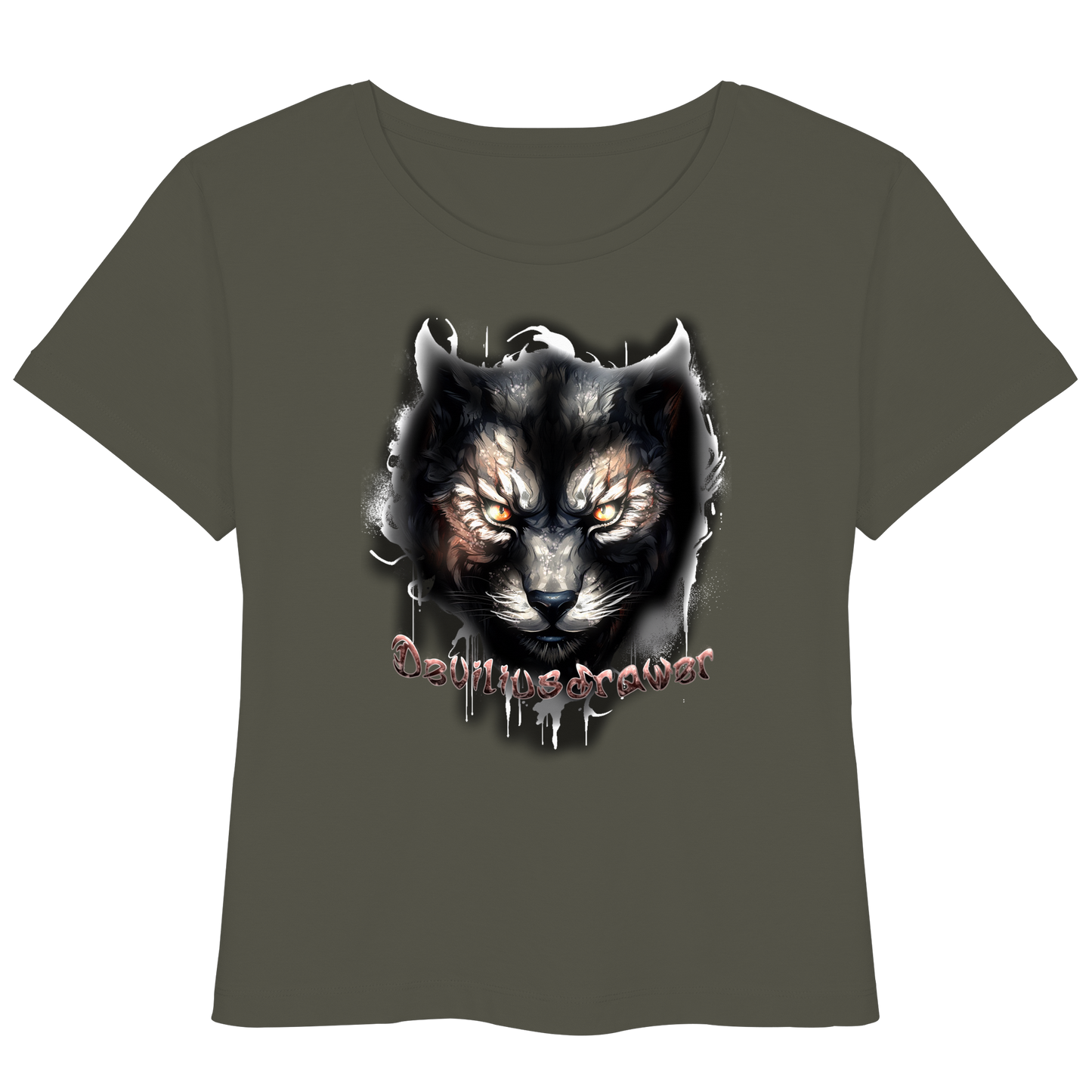 Deviliusdrawer Vampire Cat - Womens Organic Lightweight T-Shirt