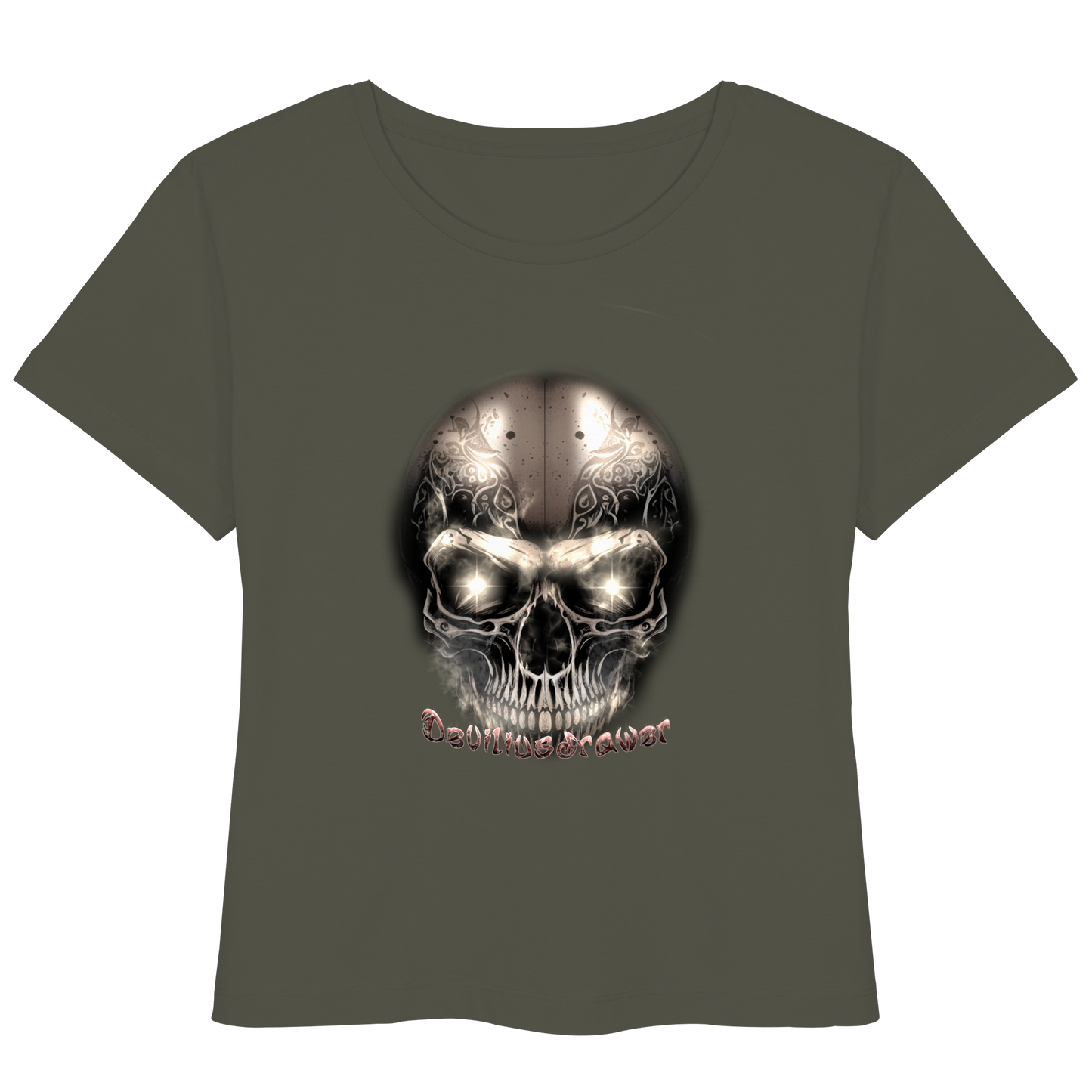 Deviliusdrawer Fire Skeleton Iron - Womens Organic Lightweight T-Shirt