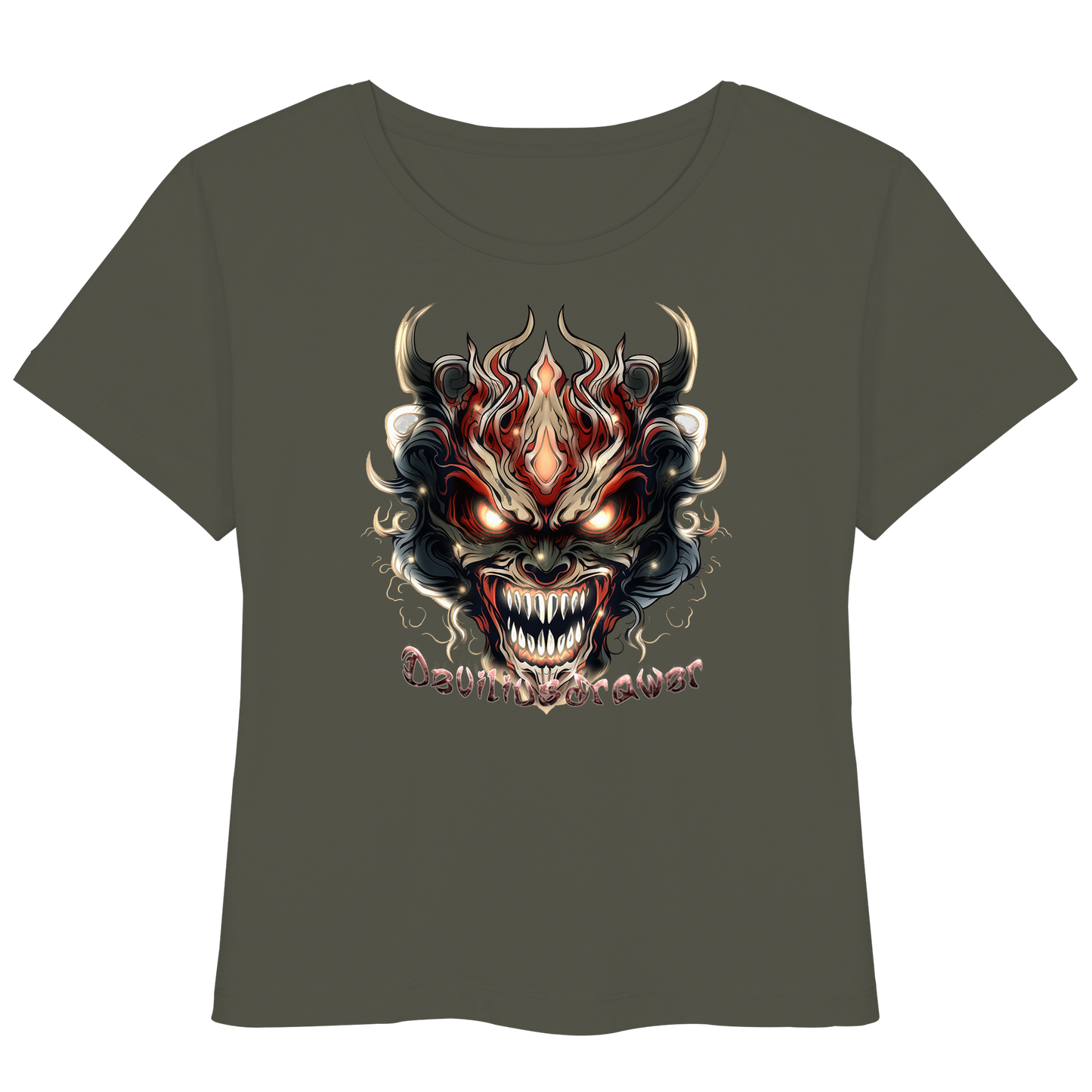 Deviliusdrawer Evil Vamp Mask - Womens Organic Lightweight T-Shirt