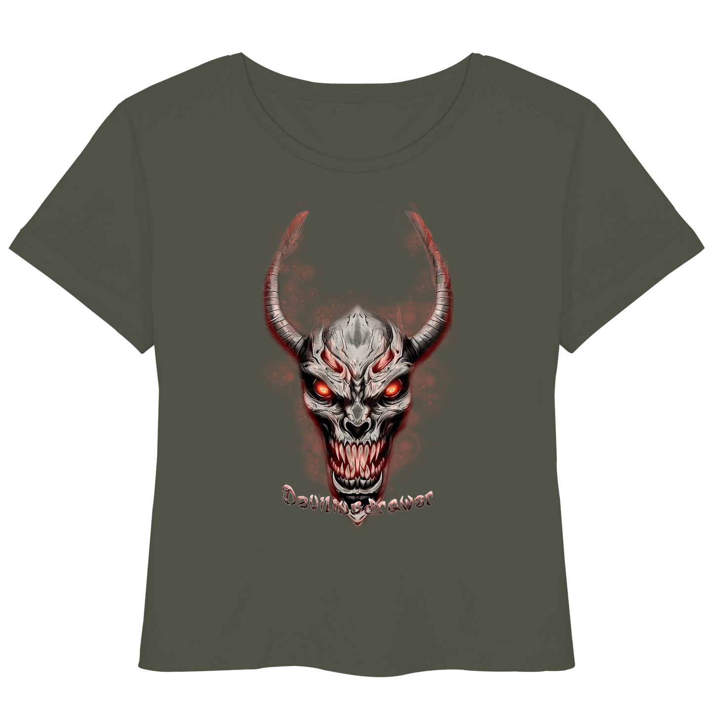 Deviliusdrawer Red Eyed Skeleton - Womens Organic Lightweight T-Shirt