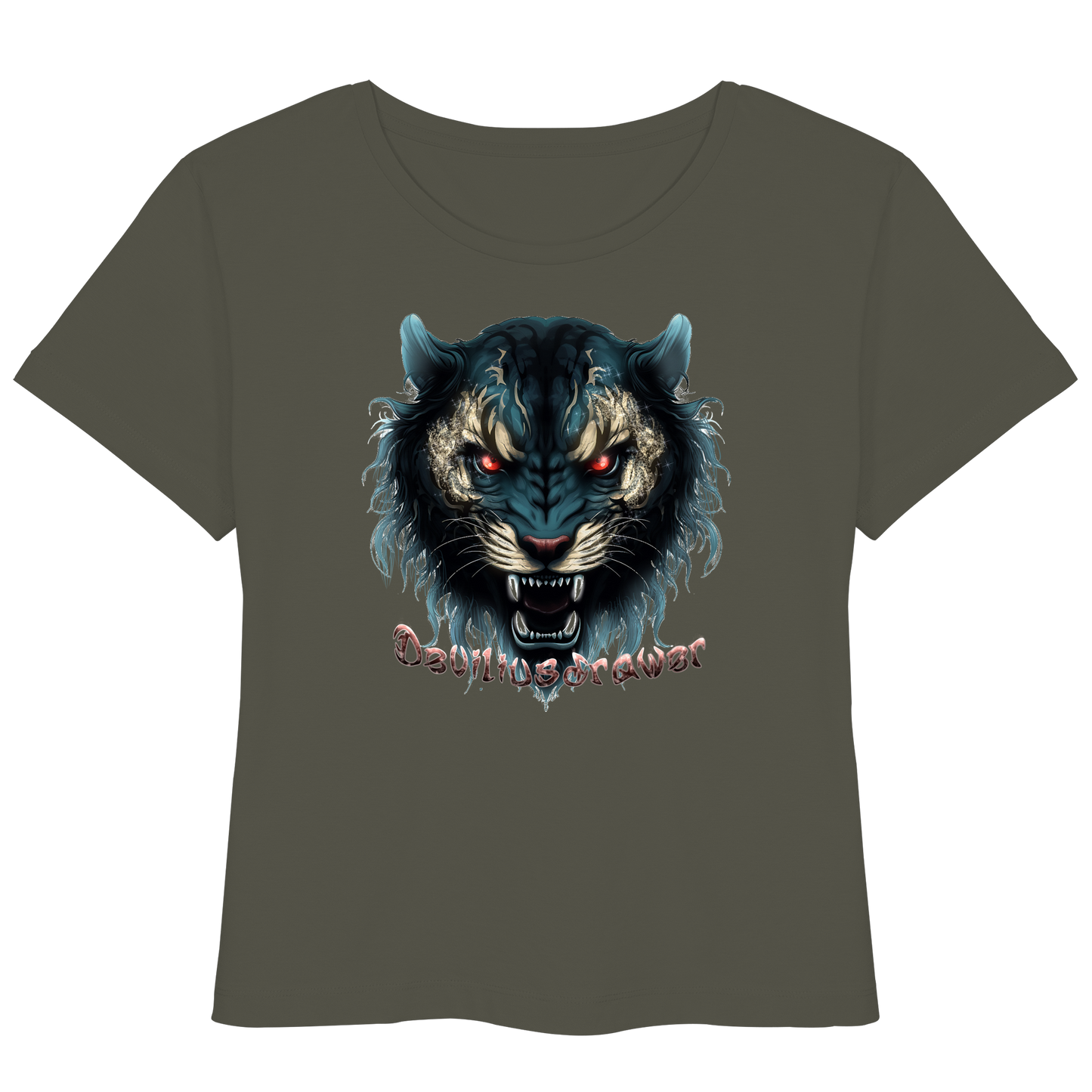 Deviliusdrawer Tigercat - Womens Organic Lightweight T-Shirt
