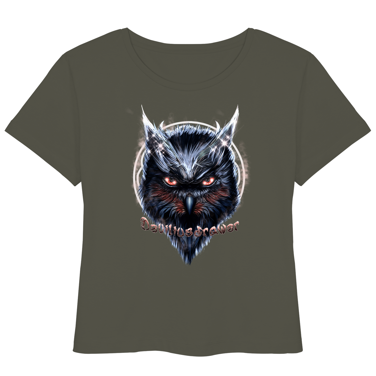 Deviliusdrawer Fire Owl - Womens Organic Lightweight T-Shirt