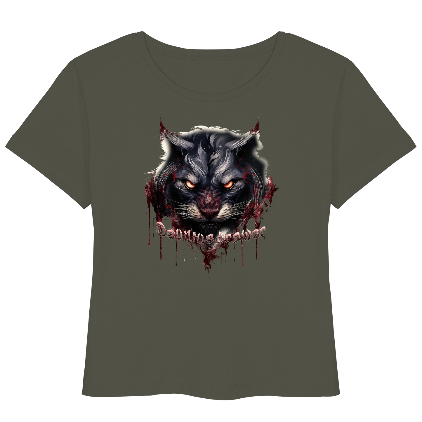 Deviliusdrawer Badass Cat - Womens Organic Lightweight T-Shirt