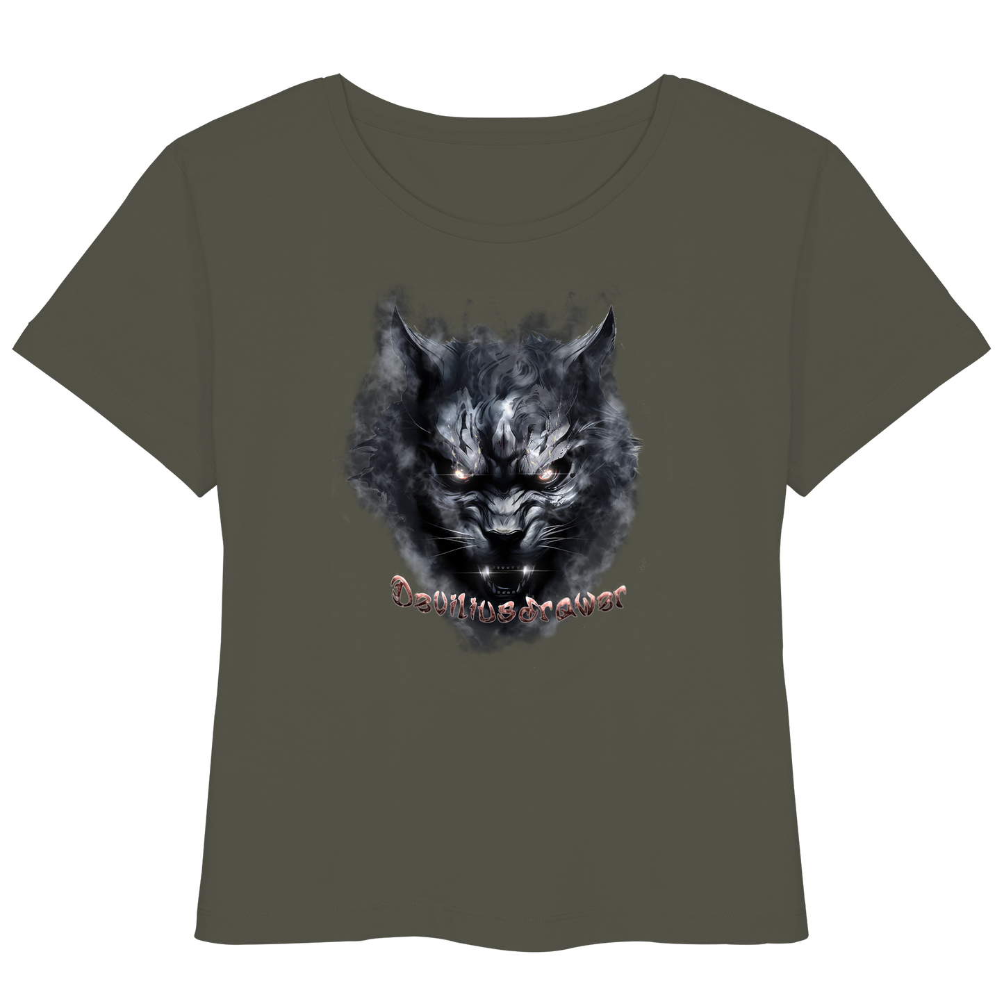 Deviliusdrawer Dark Beast Tiger  - Womens Organic Lightweight T-Shirt