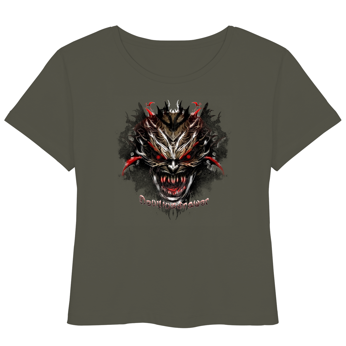 Deviliusdrawer Dark Redeyed Devil - Womens Organic Lightweight T-Shirt