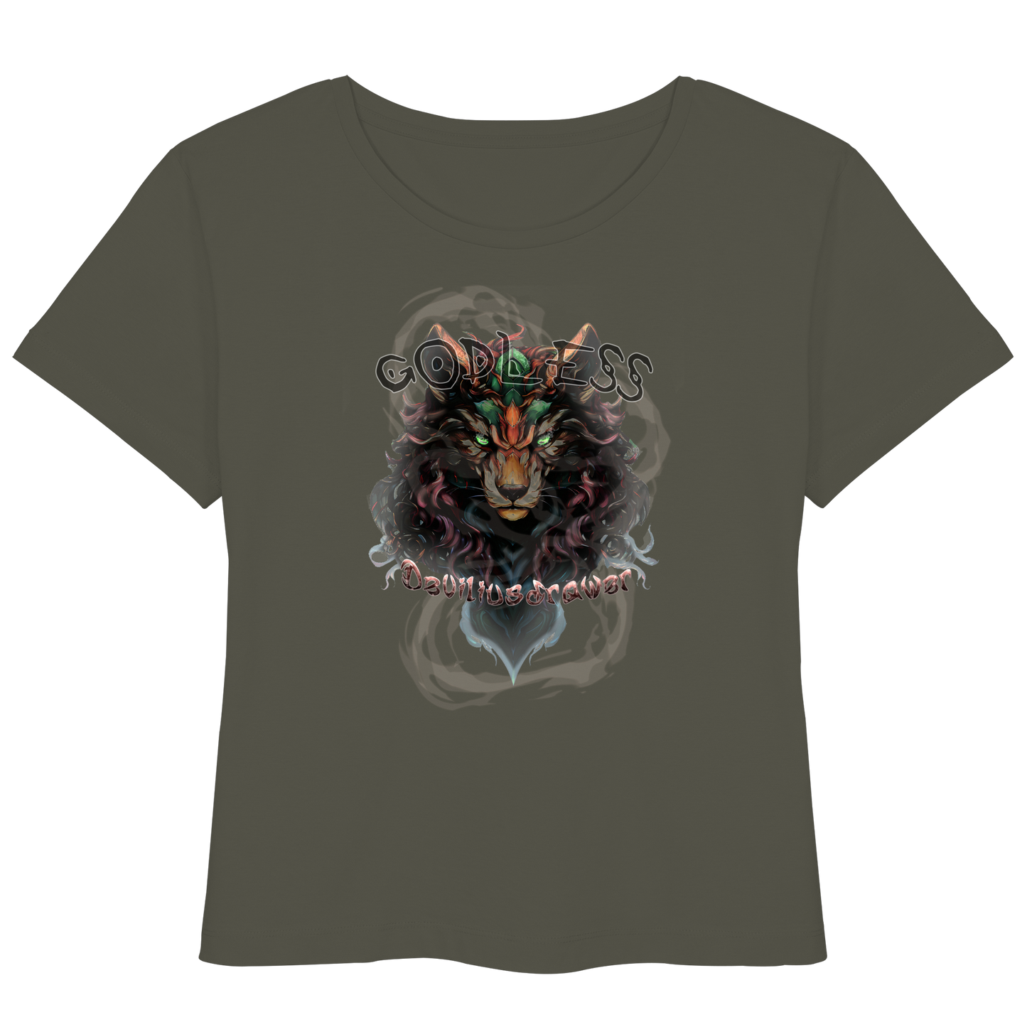 Deviliusdrawer Godless Wolf - Womens Organic Lightweight T-Shirt