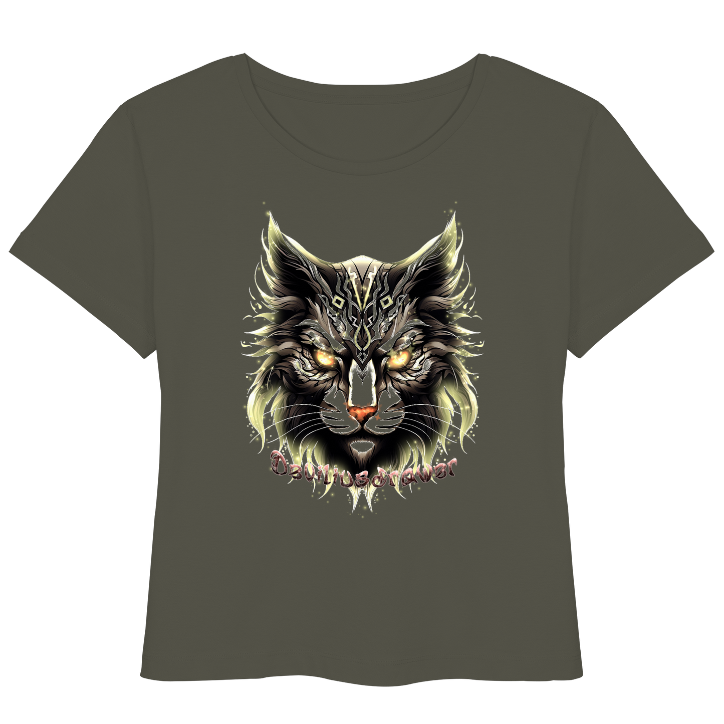 Deviliusdrawer Golden Cat - Womens Organic Lightweight T-Shirt