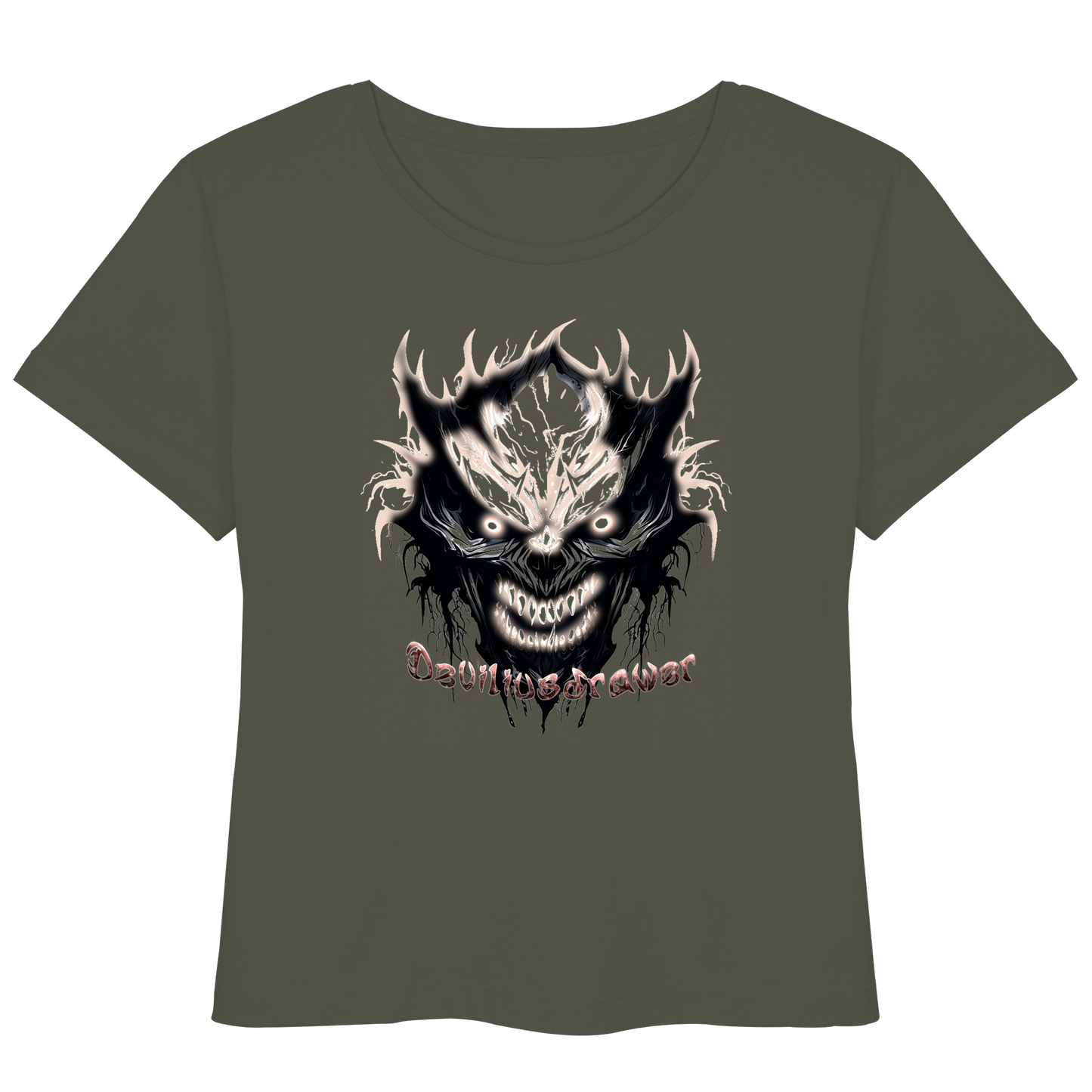Deviliusdrawer Crazy Glow Devil - Womens Organic Lightweight T-Shirt