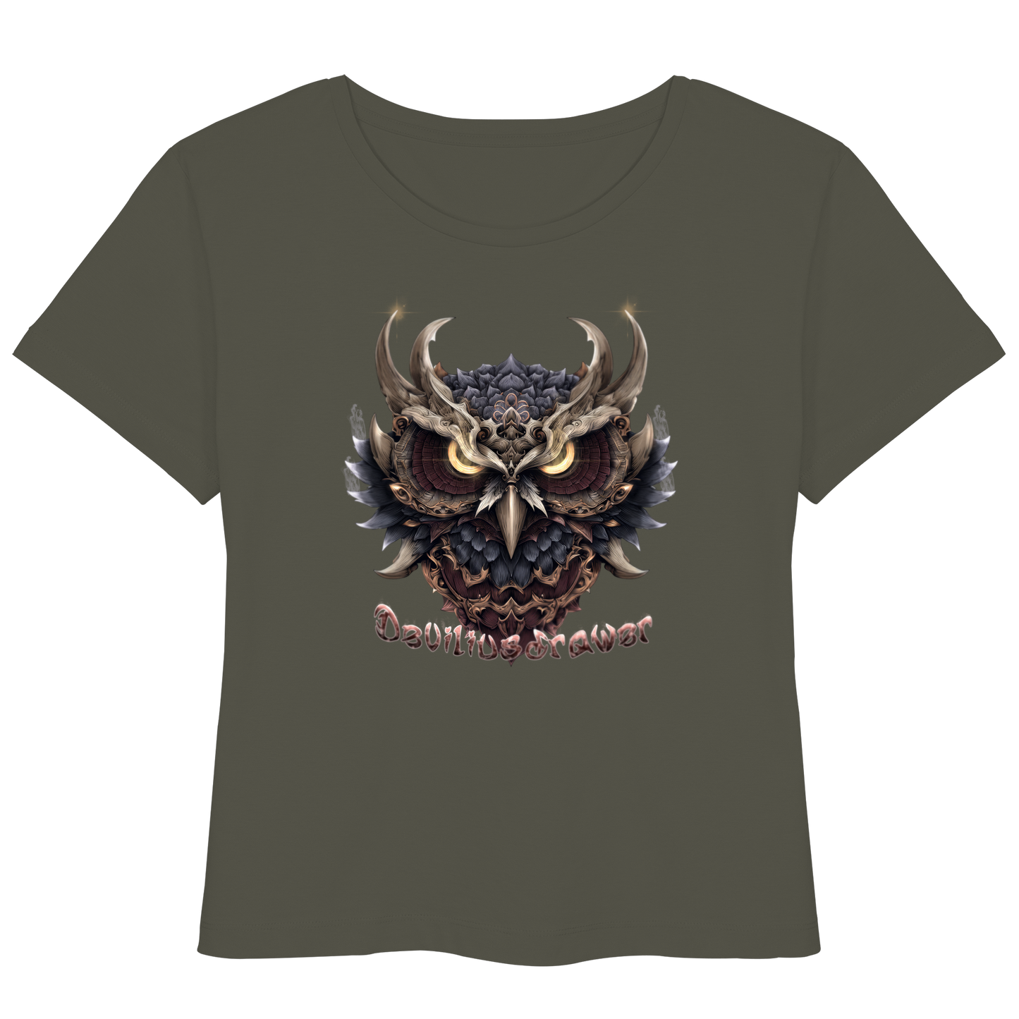 Deviliusdrawer Golden Owl - Womens Organic Lightweight T-Shirt