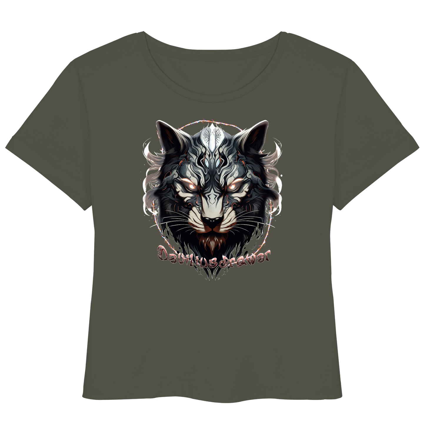 Deviliusdrawer Wolfcat - Womens Organic Lightweight T-Shirt