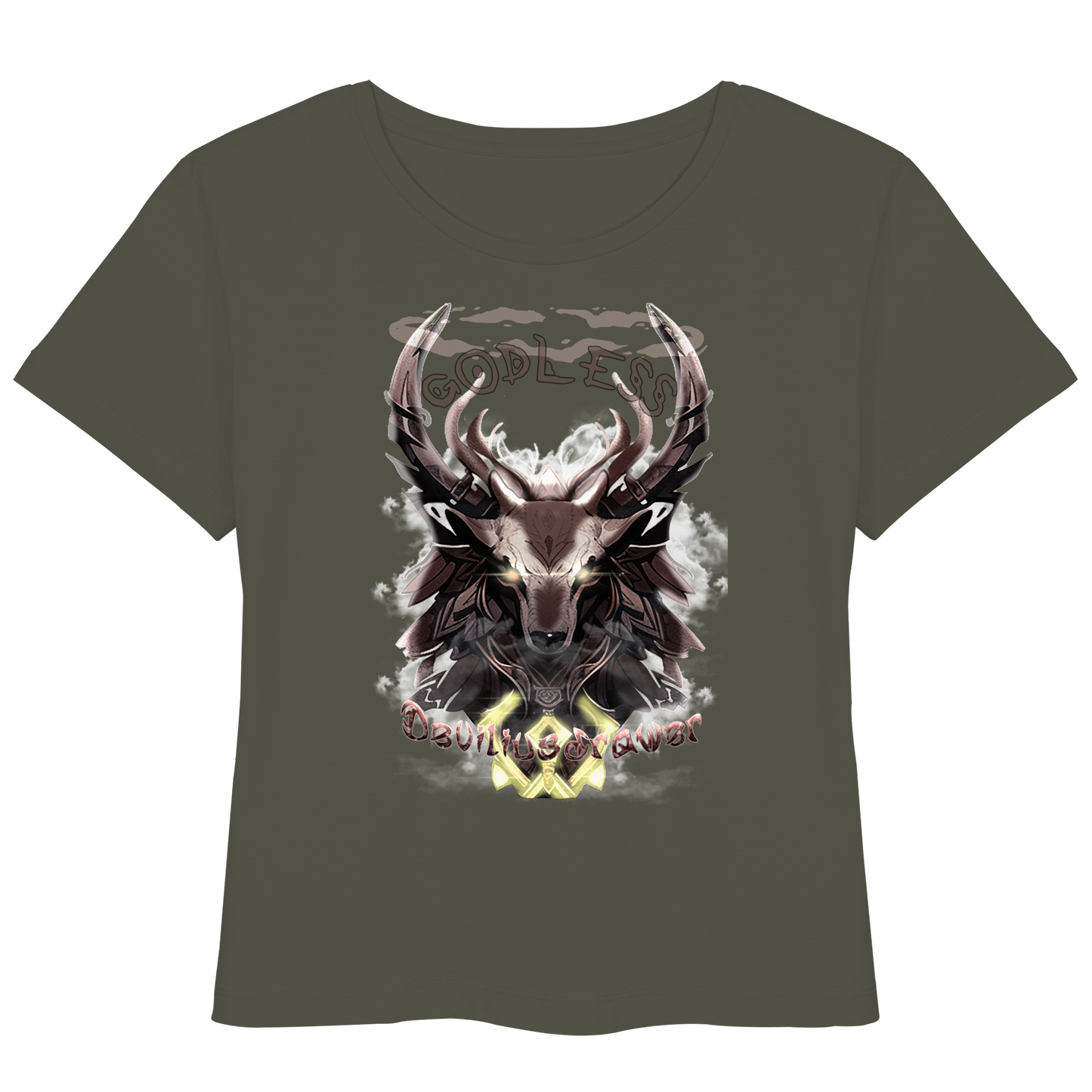 Deviliusdrawer Godless Deer - Womens Organic Lightweight T-Shirt