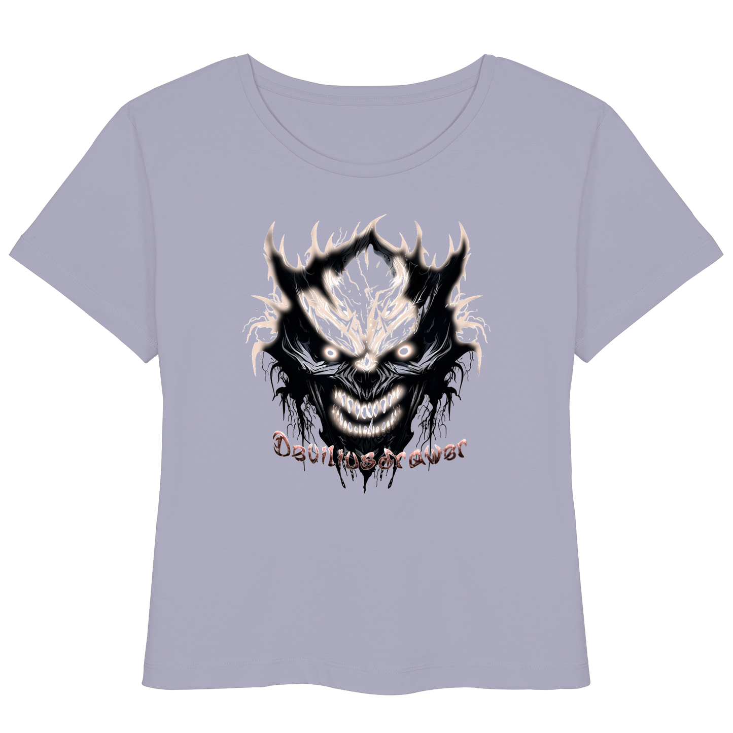 Deviliusdrawer Crazy Glow Devil - Womens Organic Lightweight T-Shirt