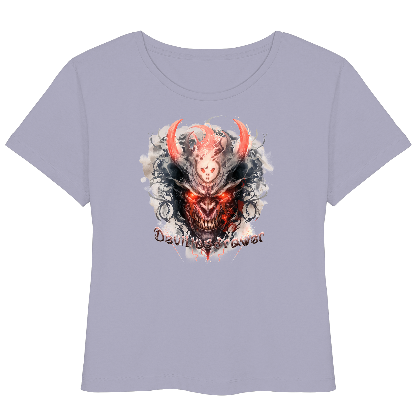 Deviliusdrawer Red Horn Devil - Womens Organic Lightweight T-Shirt