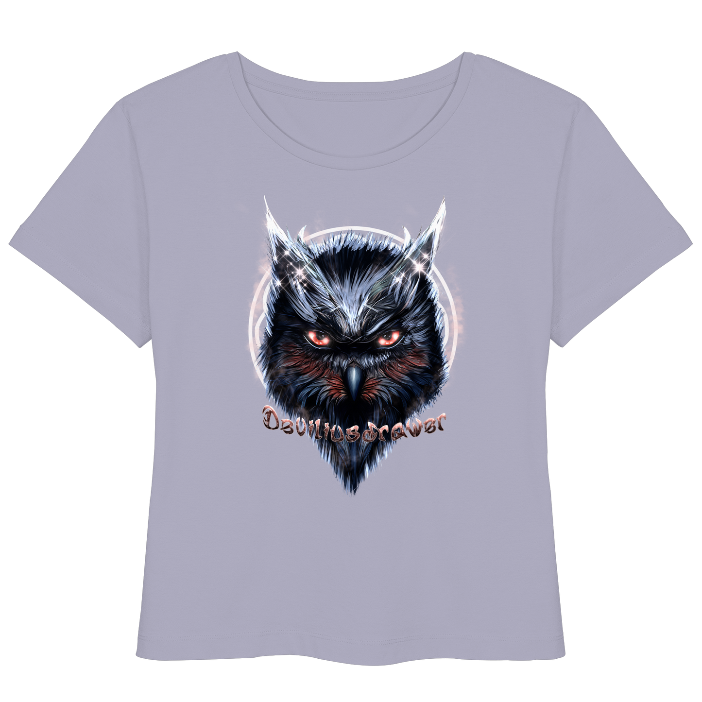Deviliusdrawer Fire Owl - Womens Organic Lightweight T-Shirt
