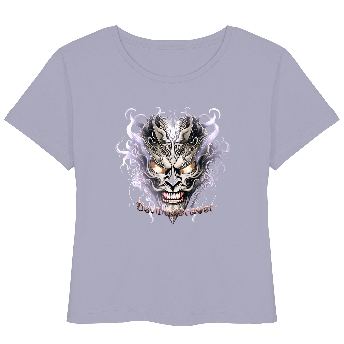 Deviliusdrawer Demon Mask Violet - Womens Organic Lightweight T-Shirt