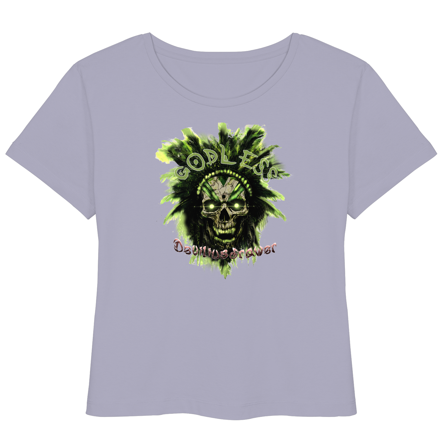 Deviliusdrawer Godless Skull - Womens Organic Lightweight T-Shirt
