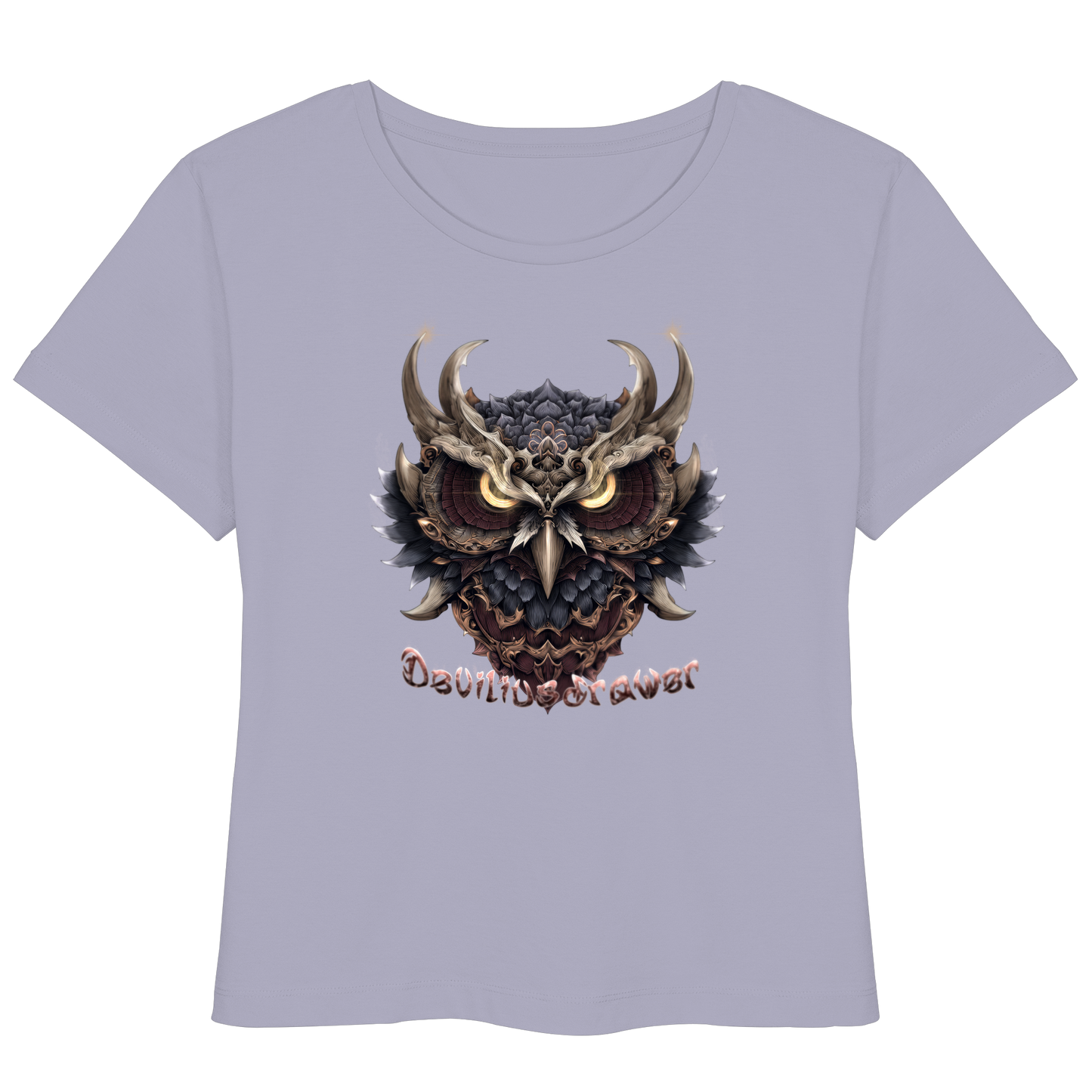 Deviliusdrawer Golden Owl - Womens Organic Lightweight T-Shirt