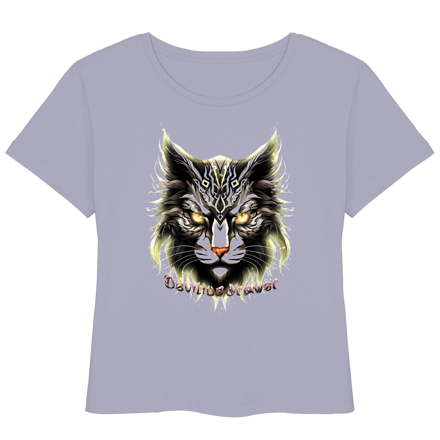 Deviliusdrawer Golden Cat - Womens Organic Lightweight T-Shirt