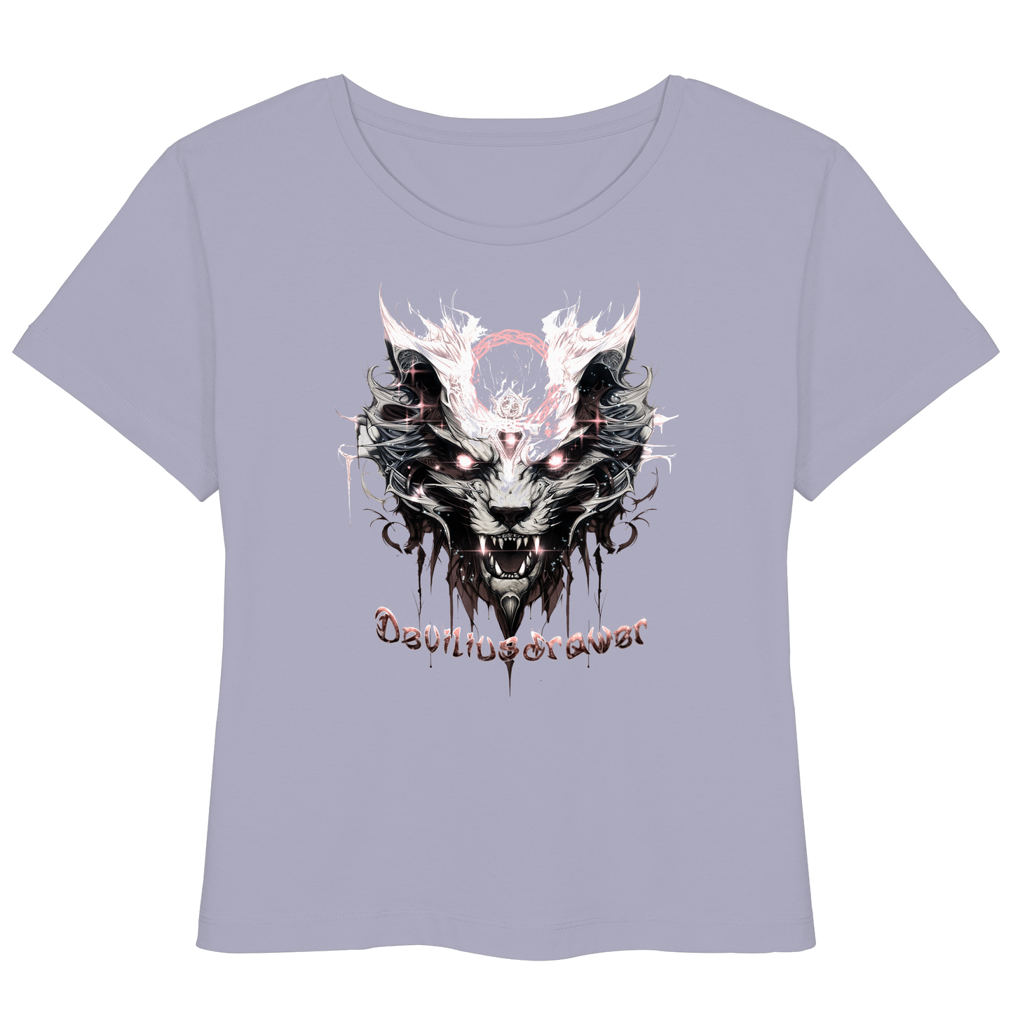 Deviliusdrawer Demonic Glow Cat - Womens Organic Lightweight T-Shirt