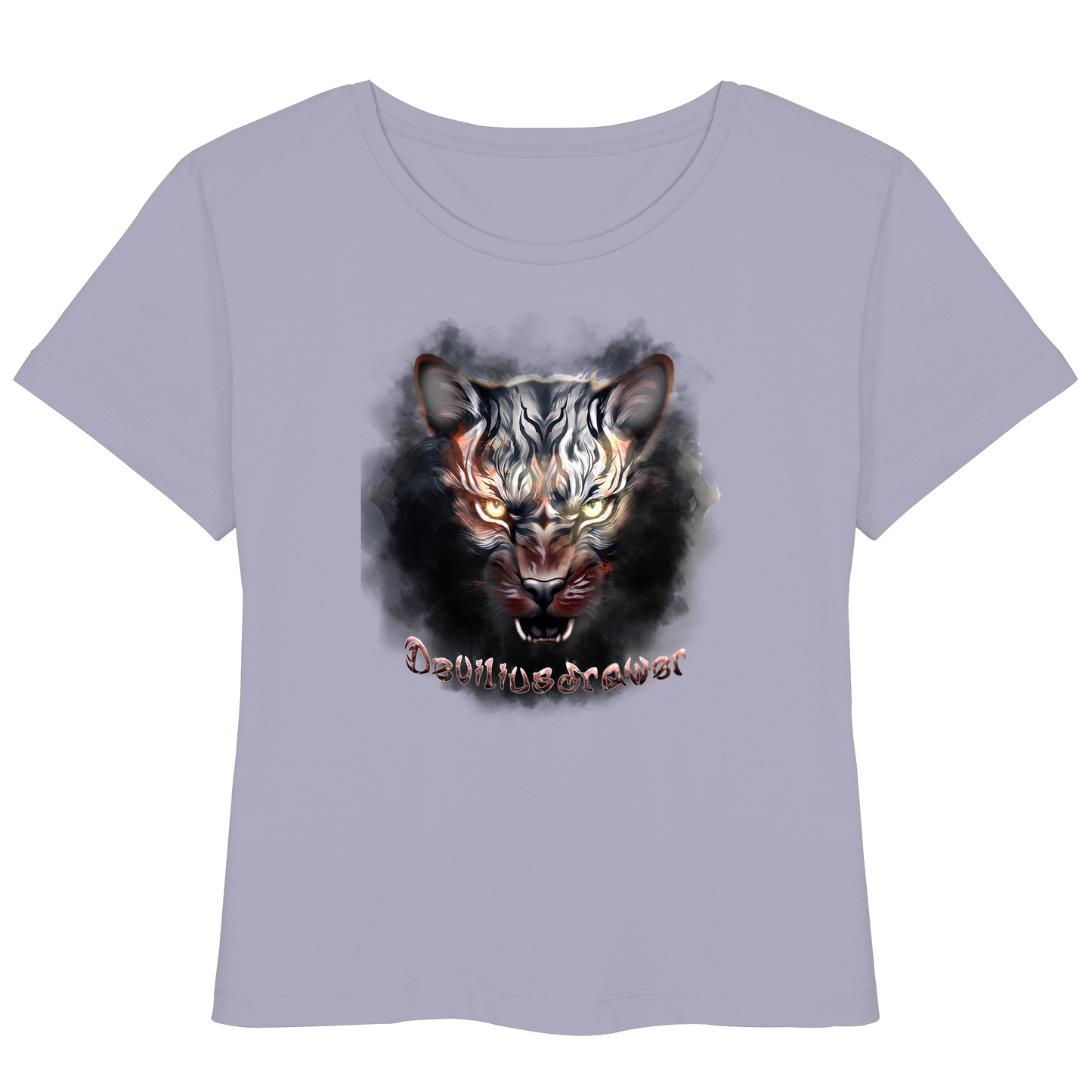 Deviliusdrawer Smoke Tiger - Womens Organic Lightweight T-Shirt
