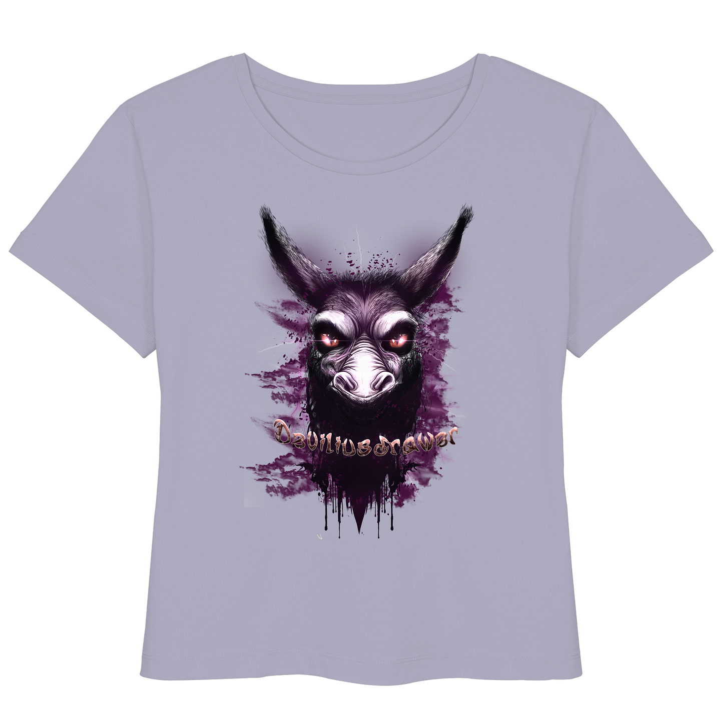 Deviliusdrawer Purple Donkey - Womens Organic Lightweight T-Shirt