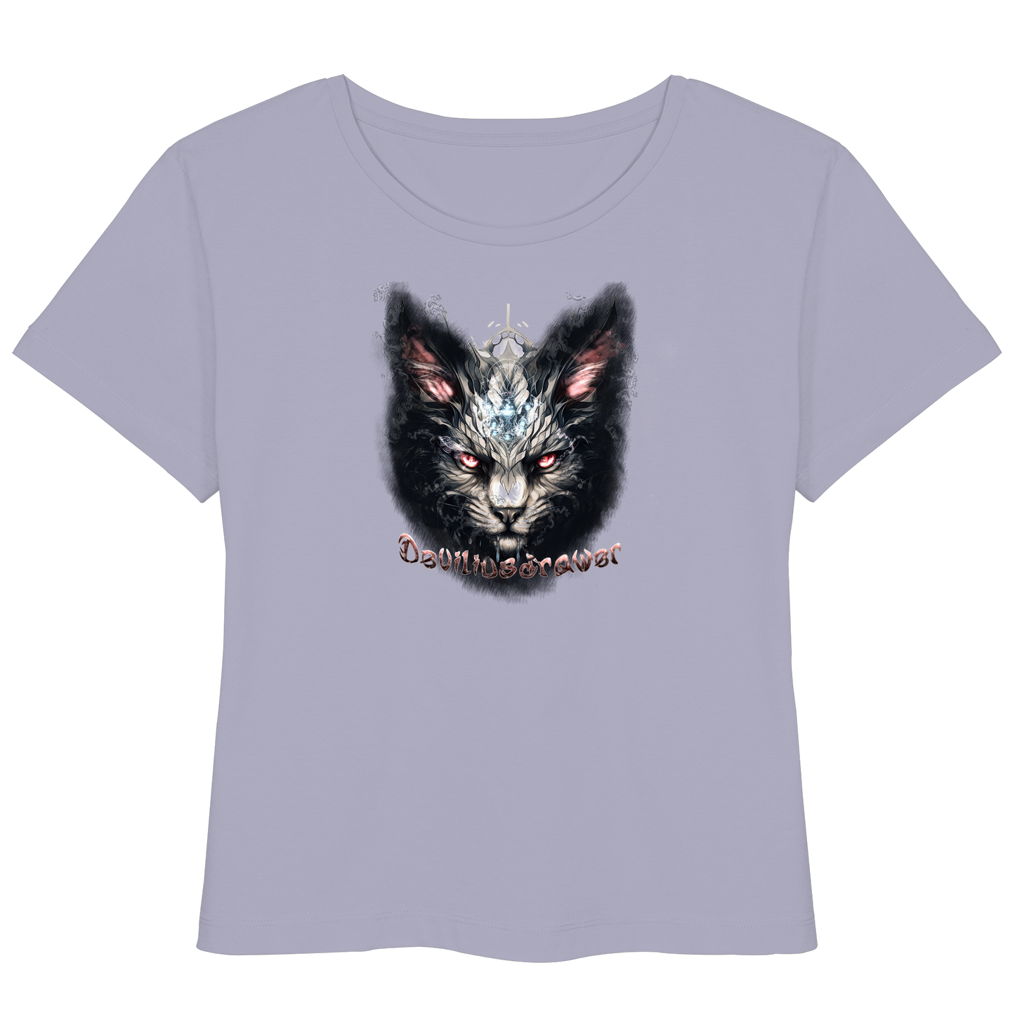 Deviliusdrawer Myshtical Redeyed Cat - Womens Organic Lightweight T-Shirt