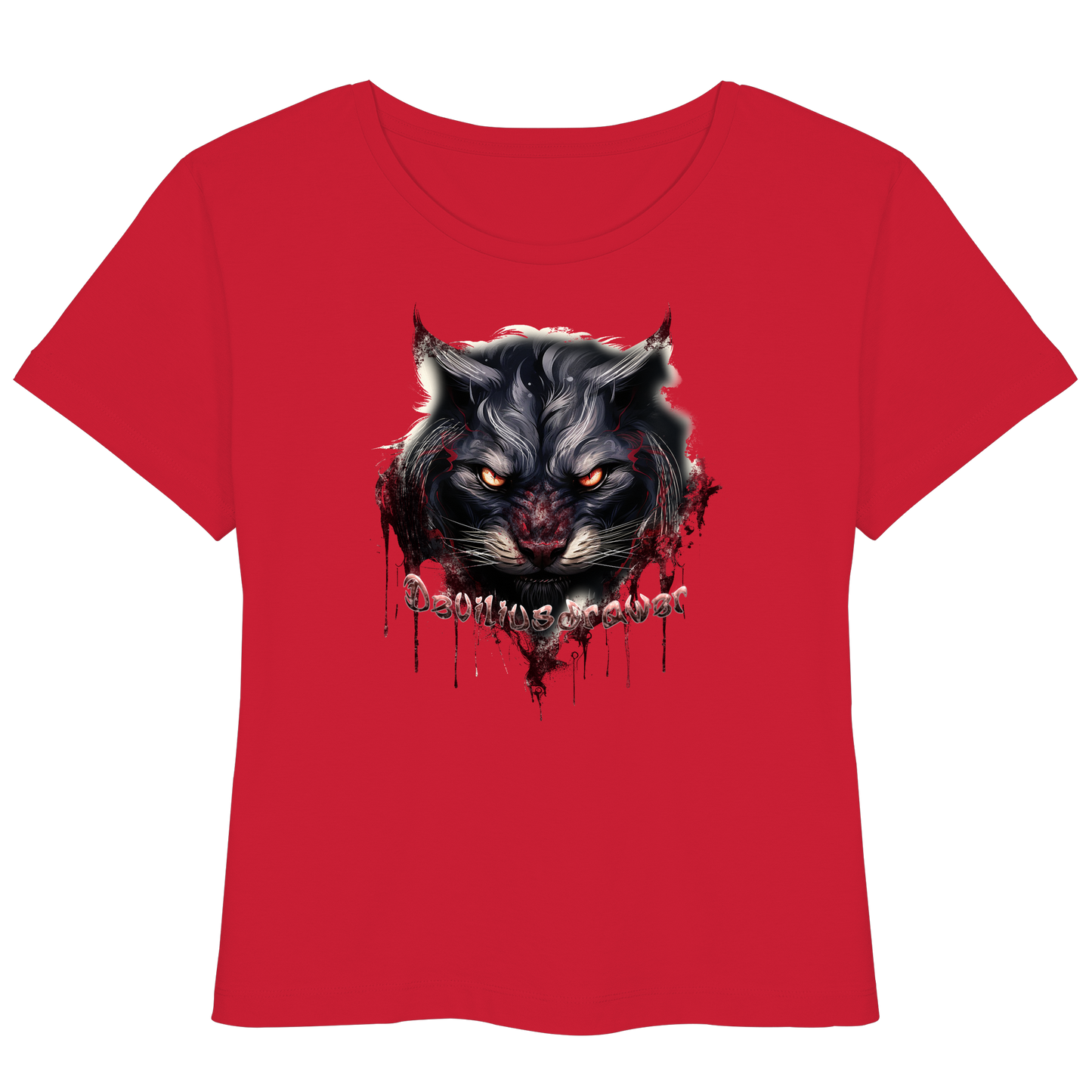 Deviliusdrawer Badass Cat - Womens Organic Lightweight T-Shirt
