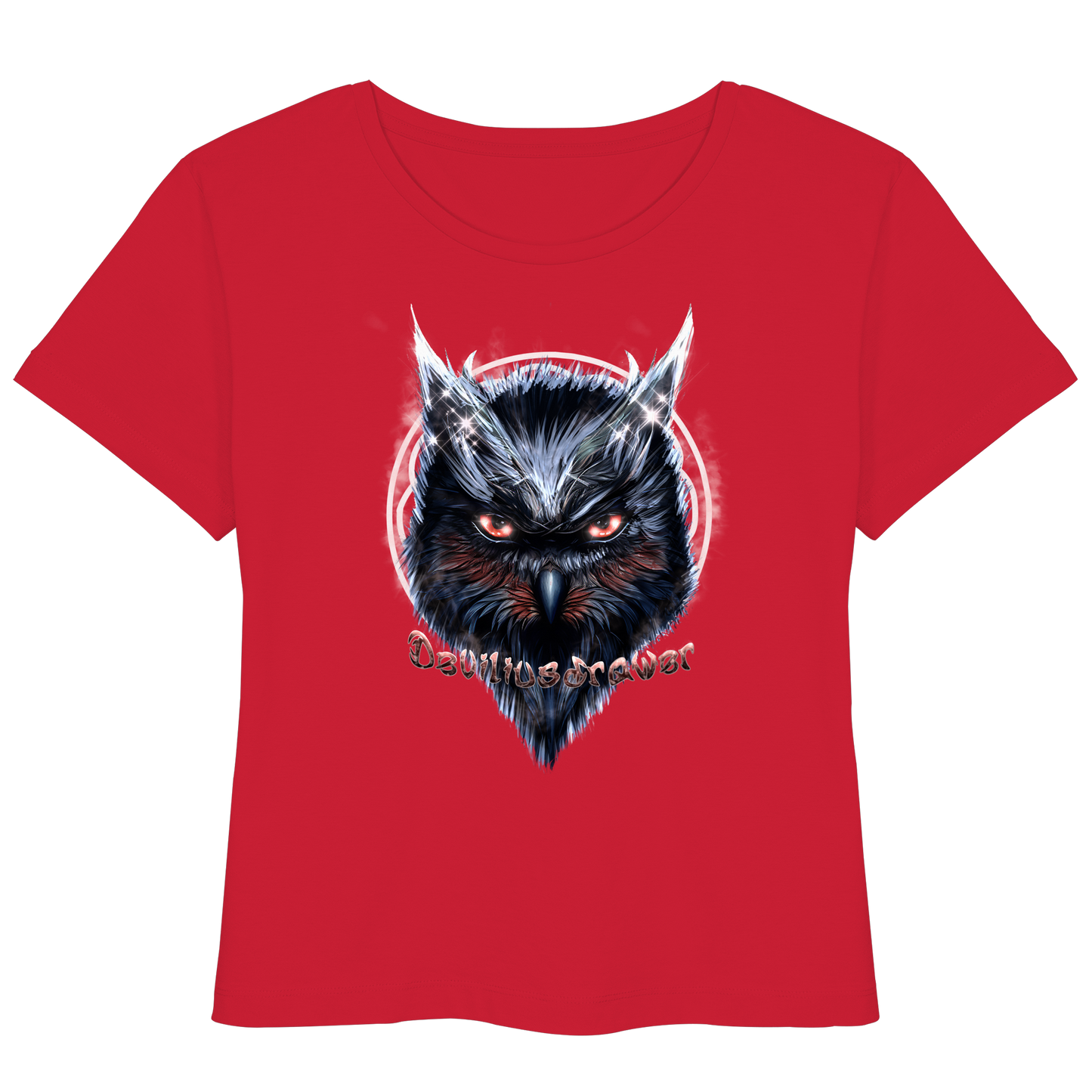 Deviliusdrawer Fire Owl - Womens Organic Lightweight T-Shirt