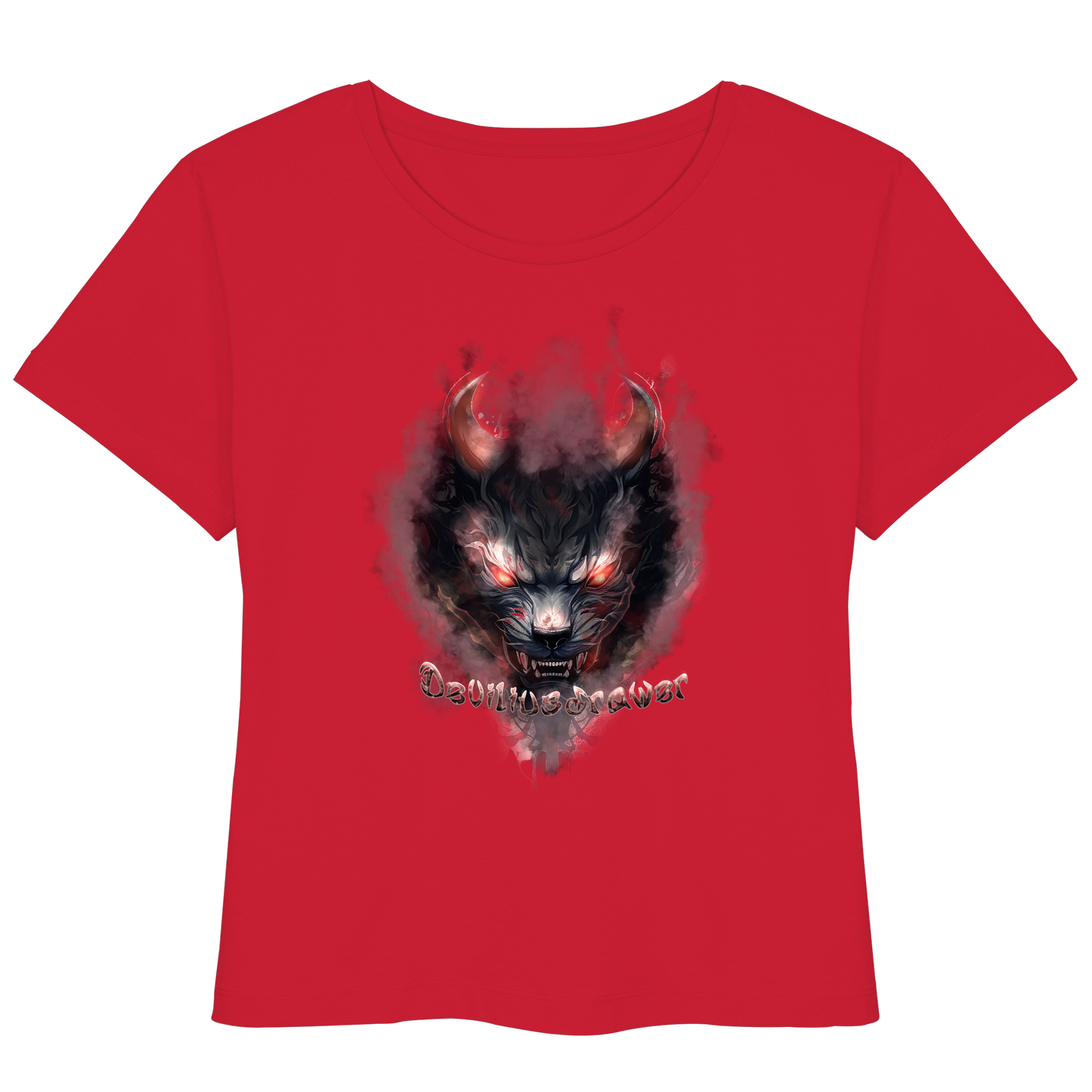 Deviliusdrawer Red Smoked Cat - Womens Organic Lightweight T-Shirt
