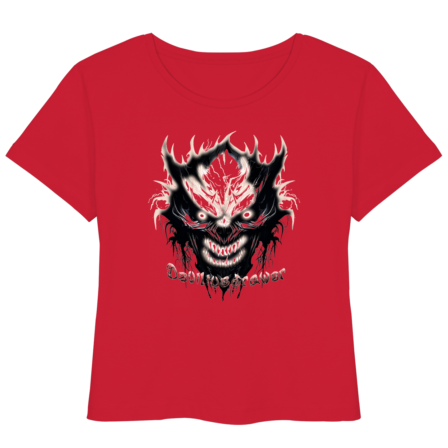 Deviliusdrawer Crazy Glow Devil - Womens Organic Lightweight T-Shirt