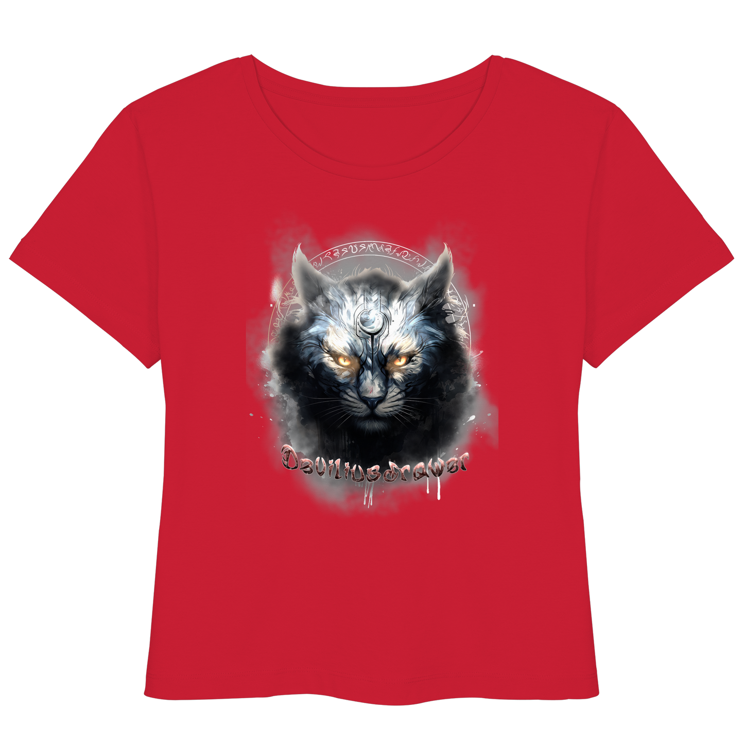 Deviliusdrawer Mysthic Cat - Womens Organic Lightweight T-Shirt