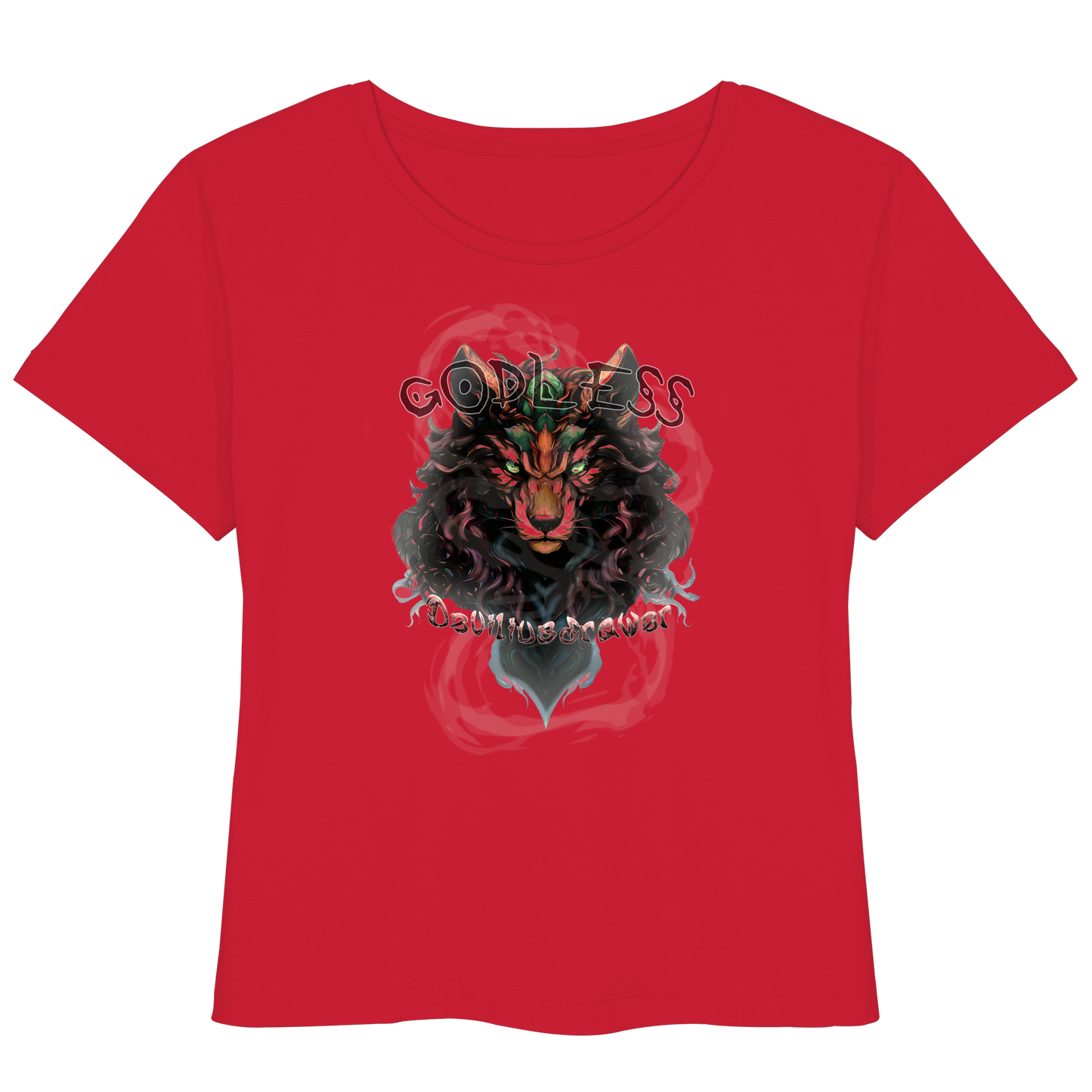 Deviliusdrawer Godless Wolf - Womens Organic Lightweight T-Shirt