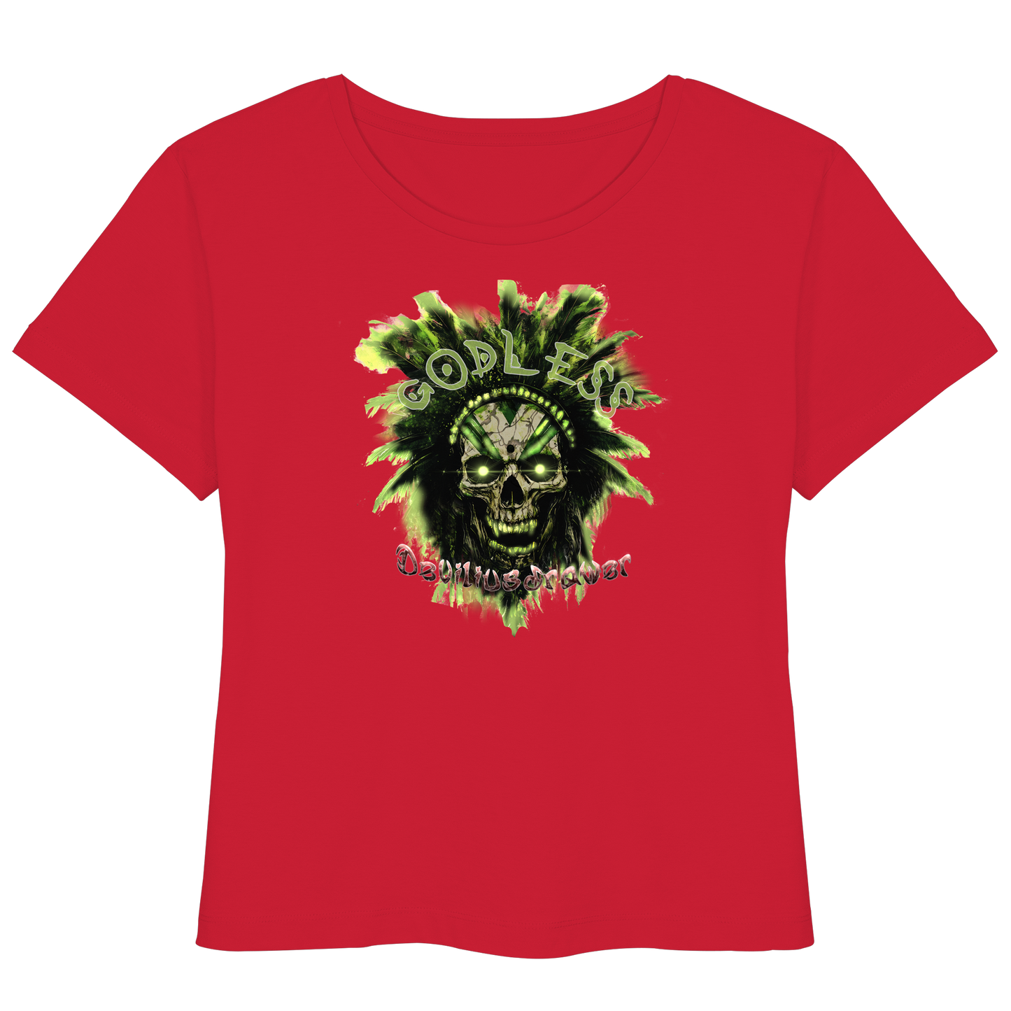 Deviliusdrawer Godless Skull - Womens Organic Lightweight T-Shirt