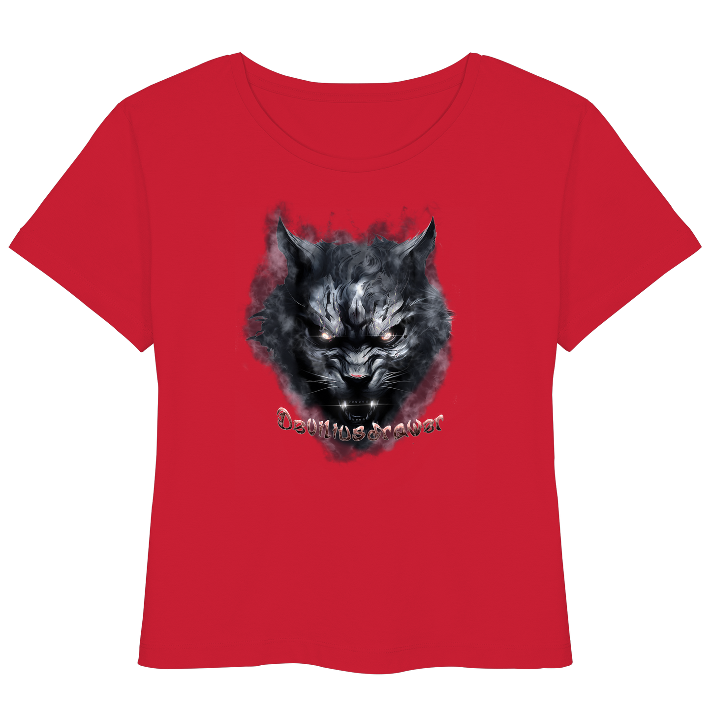 Deviliusdrawer Dark Beast Tiger  - Womens Organic Lightweight T-Shirt