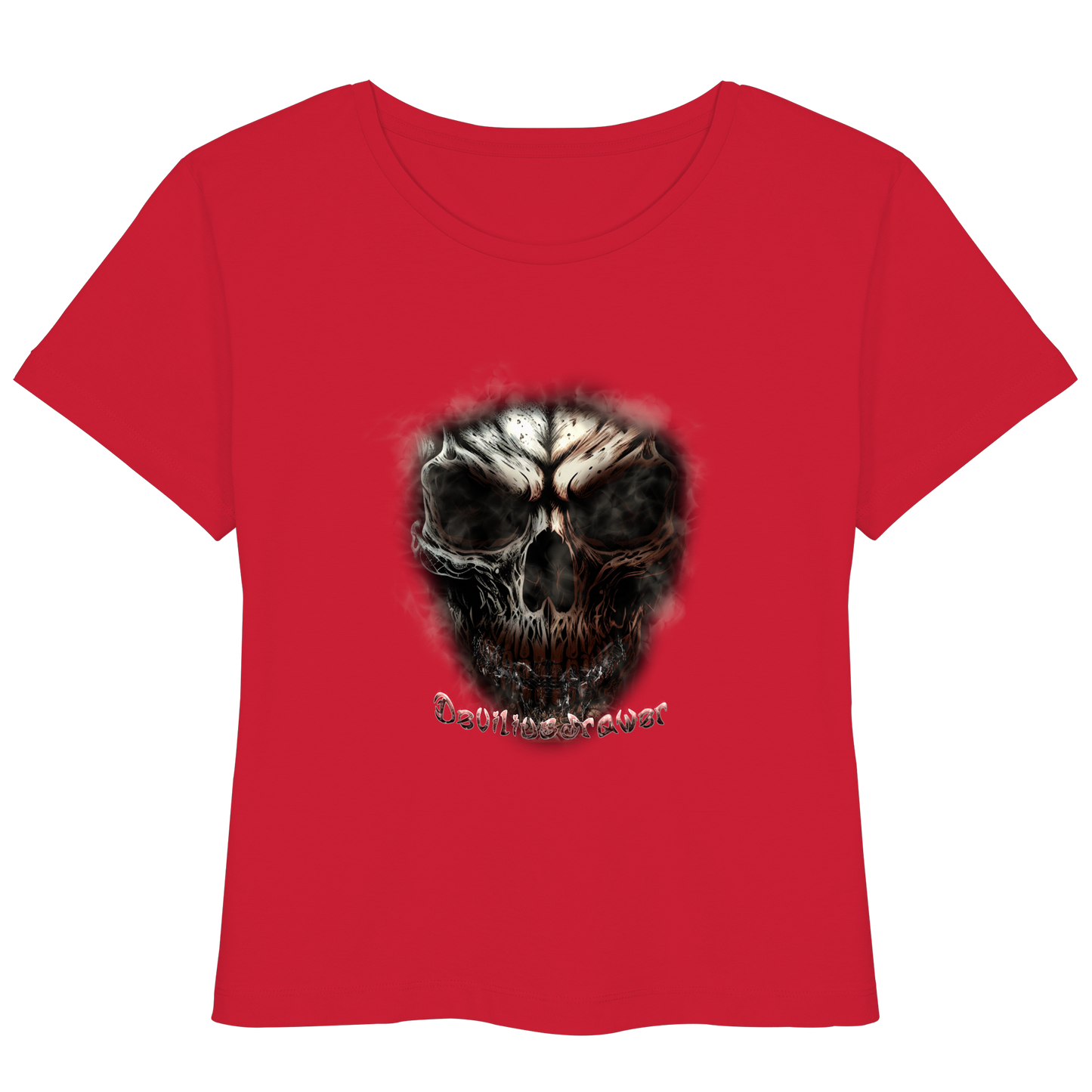 Deviliusdrawer Fire Skeleton - Womens Organic Lightweight T-Shirt
