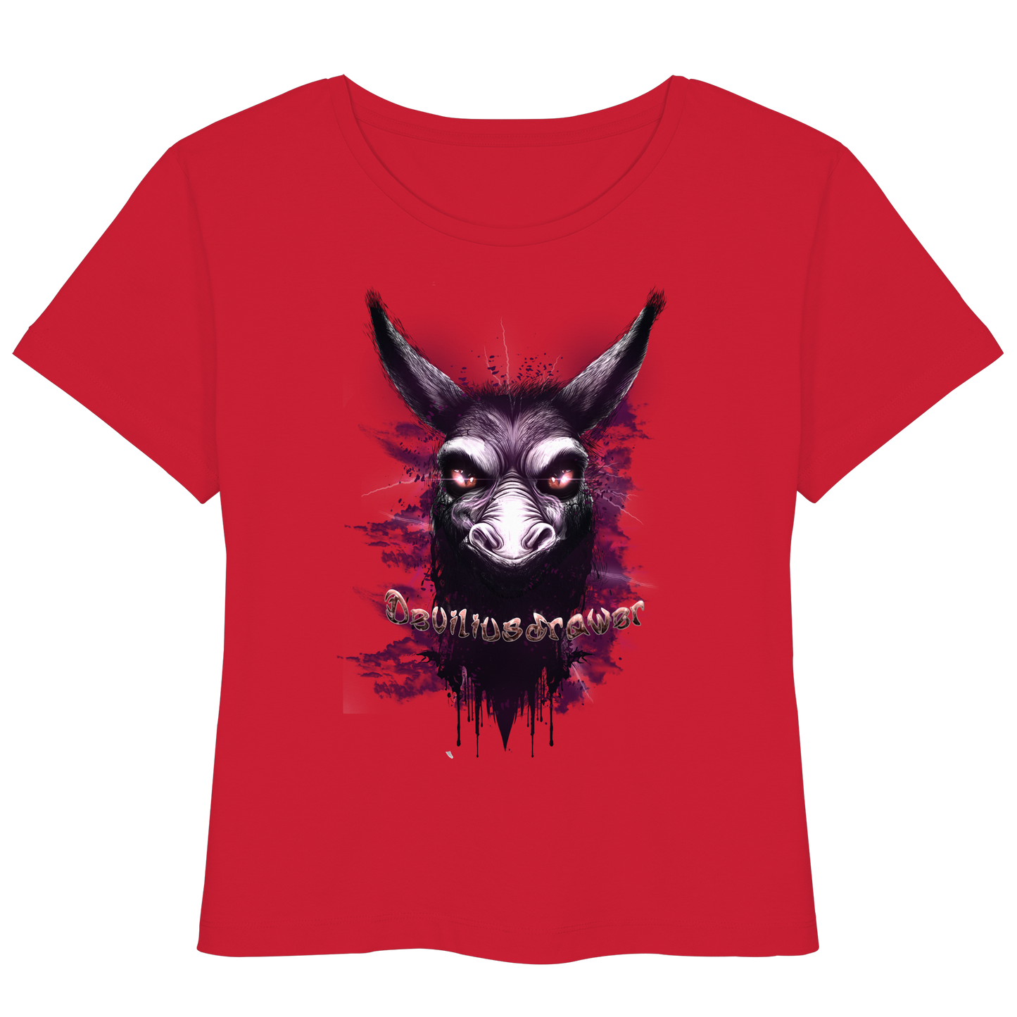 Deviliusdrawer Purple Donkey - Womens Organic Lightweight T-Shirt