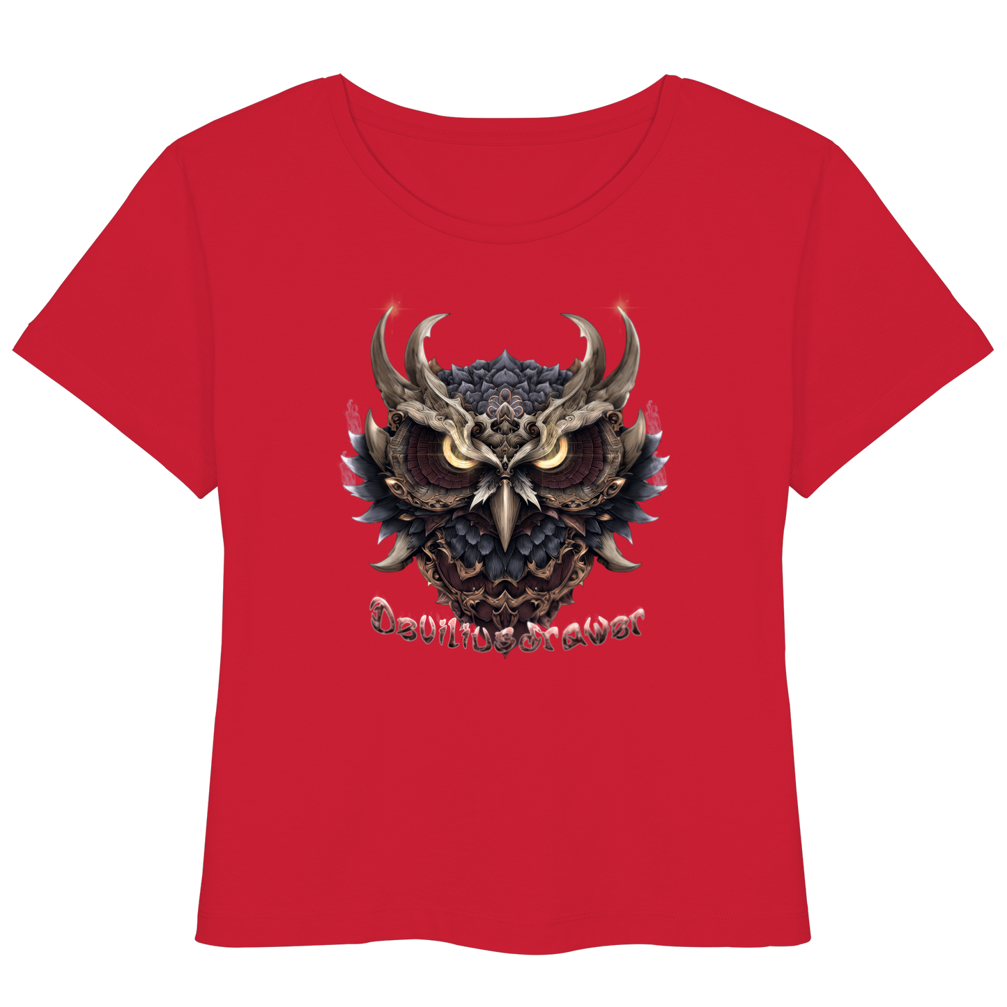 Deviliusdrawer Golden Owl - Womens Organic Lightweight T-Shirt