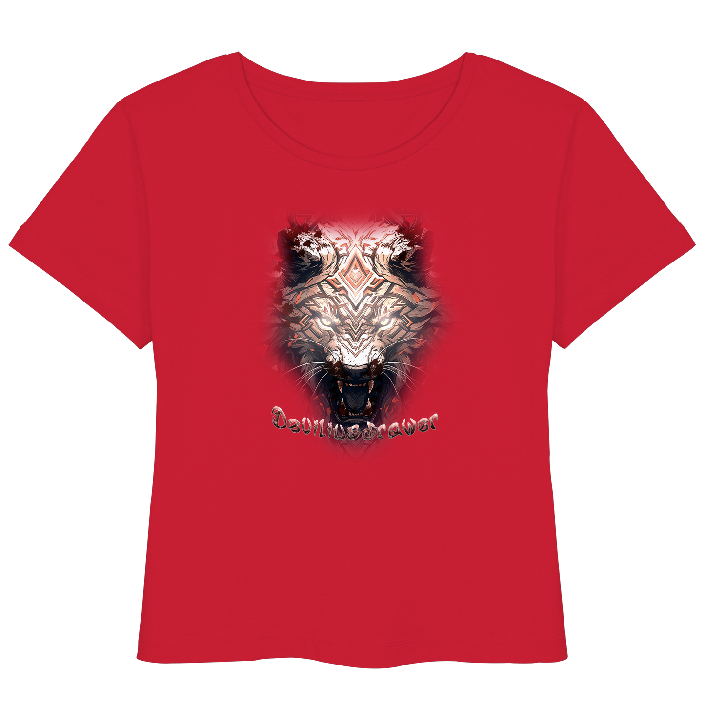 Deviliusdrawer Gold Metal Tiger - Womens Organic Lightweight T-Shirt