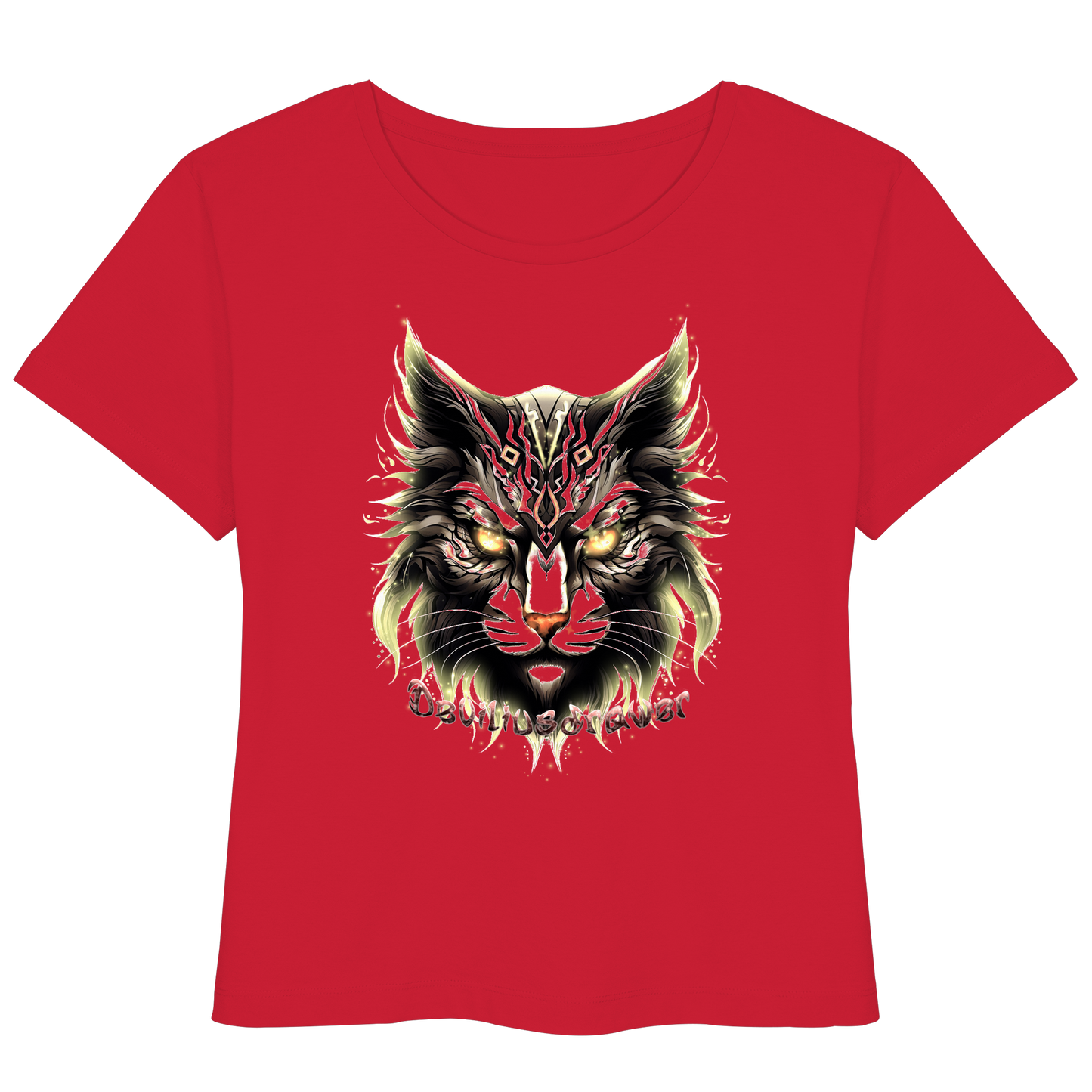 Deviliusdrawer Golden Cat - Womens Organic Lightweight T-Shirt